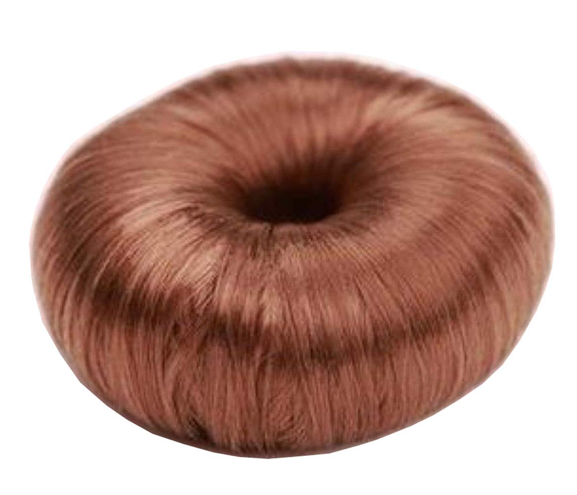 Professional Hair Donut Bun Maker - Hot Wig Hair Ring Styler for Women & Girls | Light Coffee | Perfect for Updos, Chignons, Bridal Hairstyles & Everyday Elegance