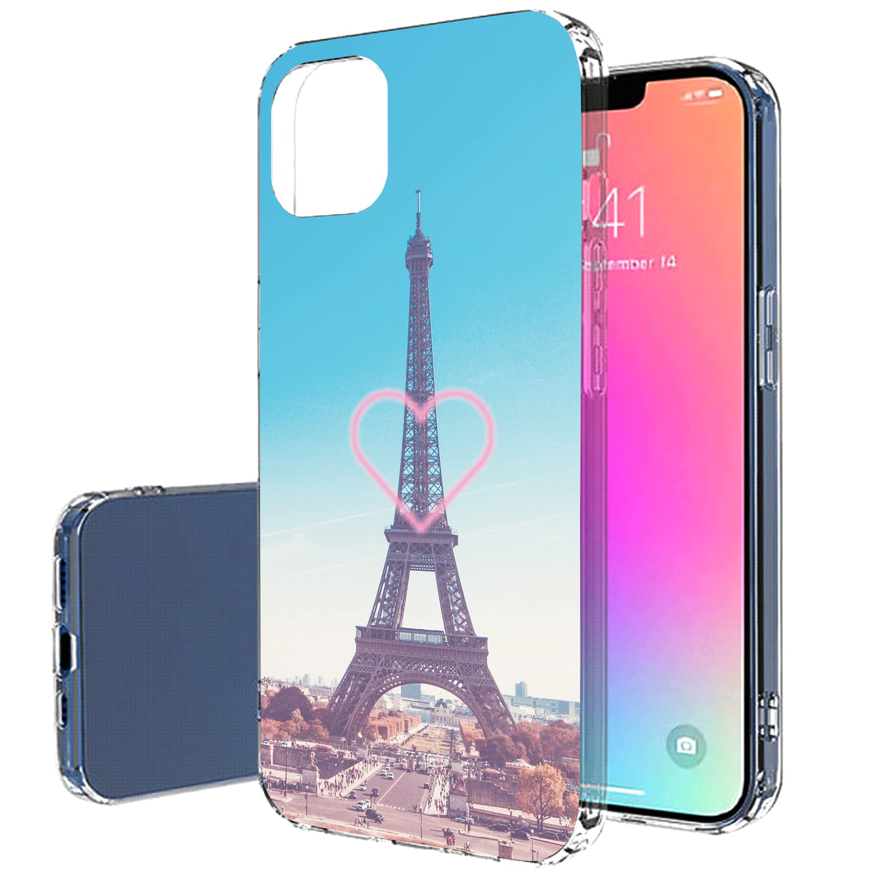 Slim Protective Case for Apple iPhone 13 Pro Max - Ultra Thin Lightweight TPU Gel Cover with Paris Print | Anti-Scratch, Flexible & Soft | Perfect for Everyday Use, Travel & Fashion Protection