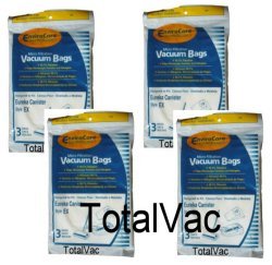 Eureka Vacuum Cleaner Type EX Bags - 12 Pack | Genuine Replacement Bags for Eureka EX Series | Ideal for Home Cleaning & Pet Hair Removal