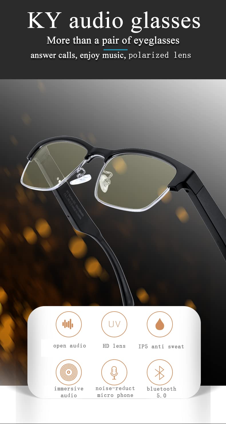 Wireless Bluetooth Smart Glasses for Men & Women - Indoor/Outdoor Use