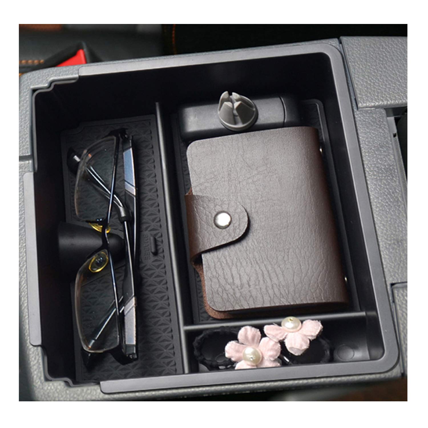 YEE PIN Ford Ranger Truck Center Console Tray 2019-2022 - Car Organizer with Coin Holder for Road Trips