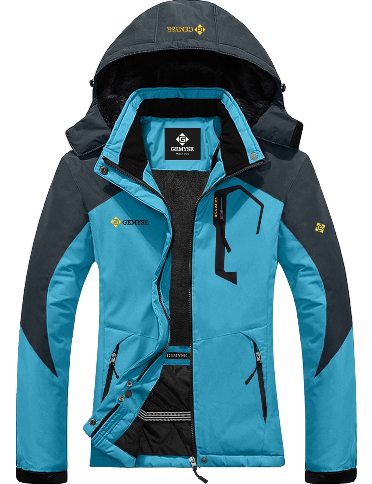 GEMYSE Women's Waterproof Ski Jacket - Windproof Winter Snow Coat for Mountain Hiking & Outdoor Activities | Perfect for Skiing, Snowboarding & Cold Weather Adventures