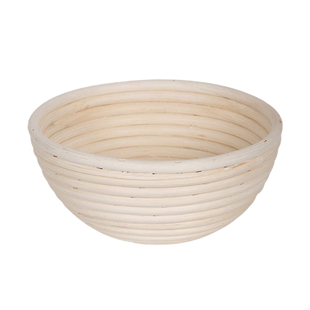 Round Banneton Bread Proofing Basket Kit - Natural Rattan Dough Rising Basket with Linen Liner for Sourdough, Artisan Bread Baking | Professional & Home Baker Tools (Perfect for Sourdough, French Bread, Homemade Loaves) | Ships from USA