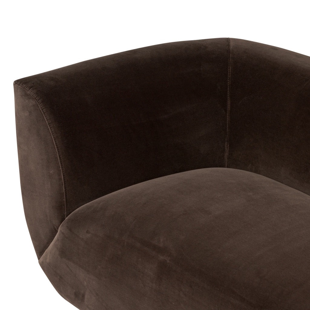 Sabine Sofa - Surrey Cocoa Brown Upholstered Living Room Couch for Cozy Home & Office Decor