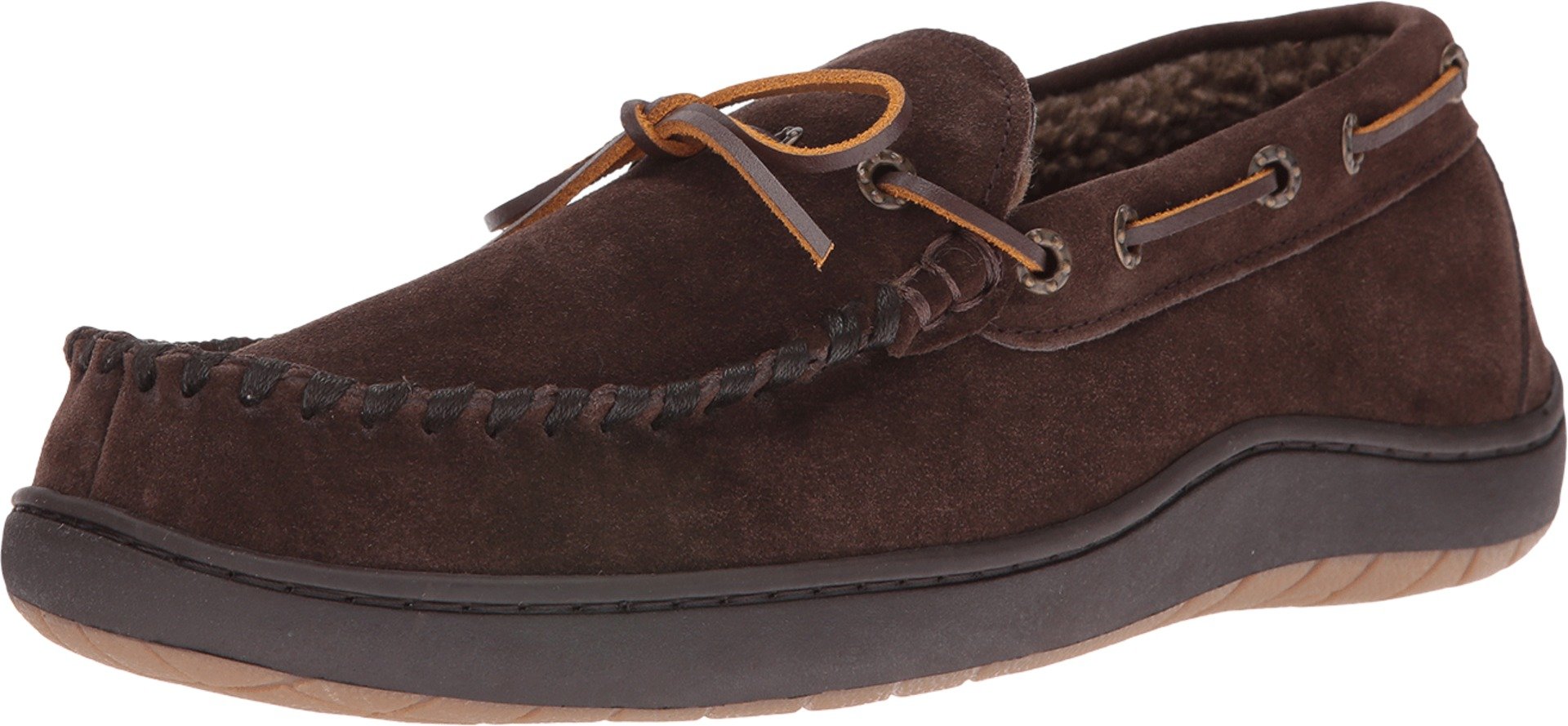 Tempur-Pedic Men's Therman Moccasin Slippers - Comfortable Memory Foam House Shoes for Indoor & Outdoor Use - Grey - Perfect for Relaxing at Home, Lounging or Quick Errands