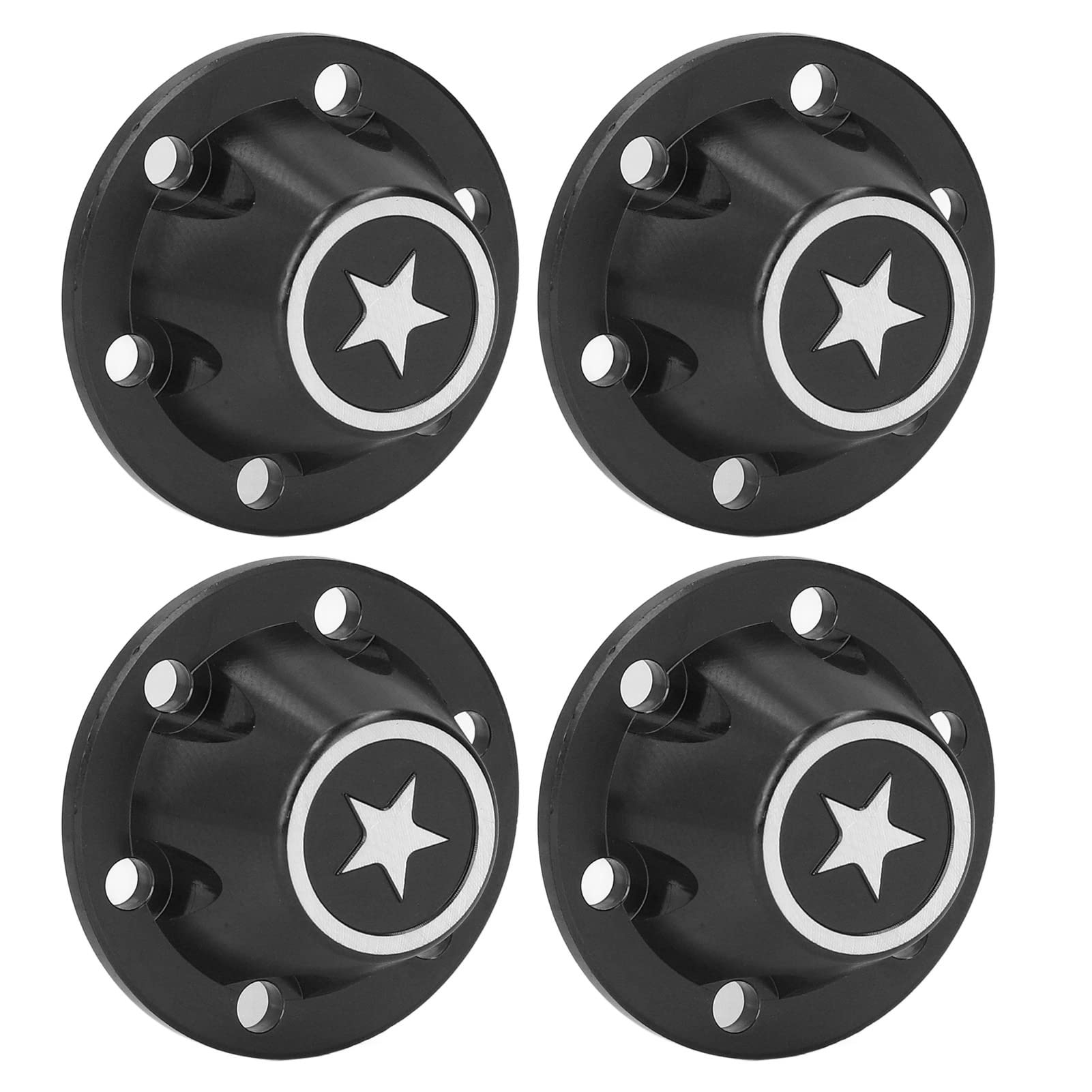 Gaeirt 4Pcs Universal Hex Wheel Nut Covers for 1/6 RC Cars - Easy Installation, Durable Tire Lock Protection (Perfect for Off-Road RC Racing & Car Model Displays)