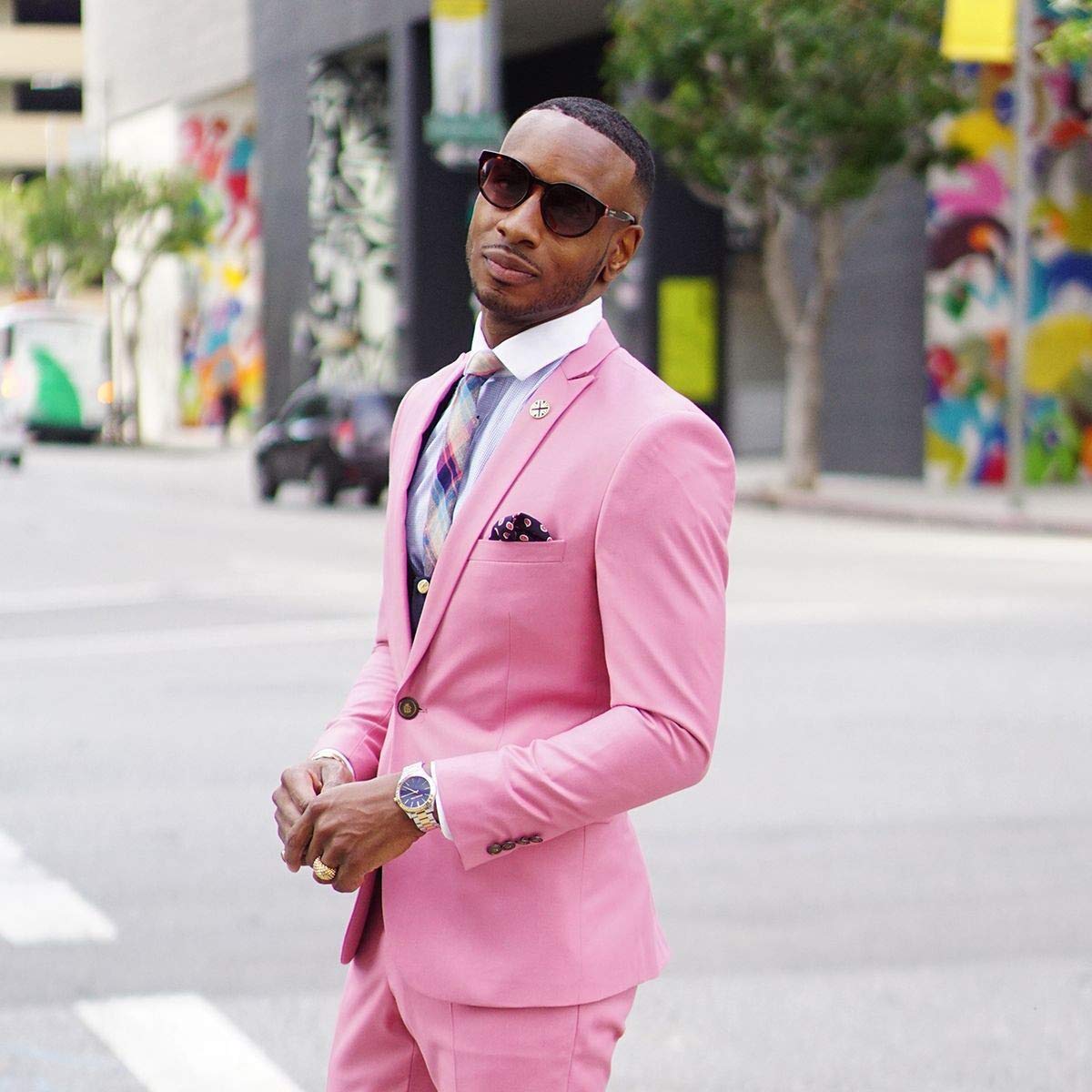 Men's Slim Fit One Button Tuxedo Suit for Wedding, Prom & Party - Stylish Blazer & Pant Set - Perfect for Grooms, Formal Events & Special Occasions