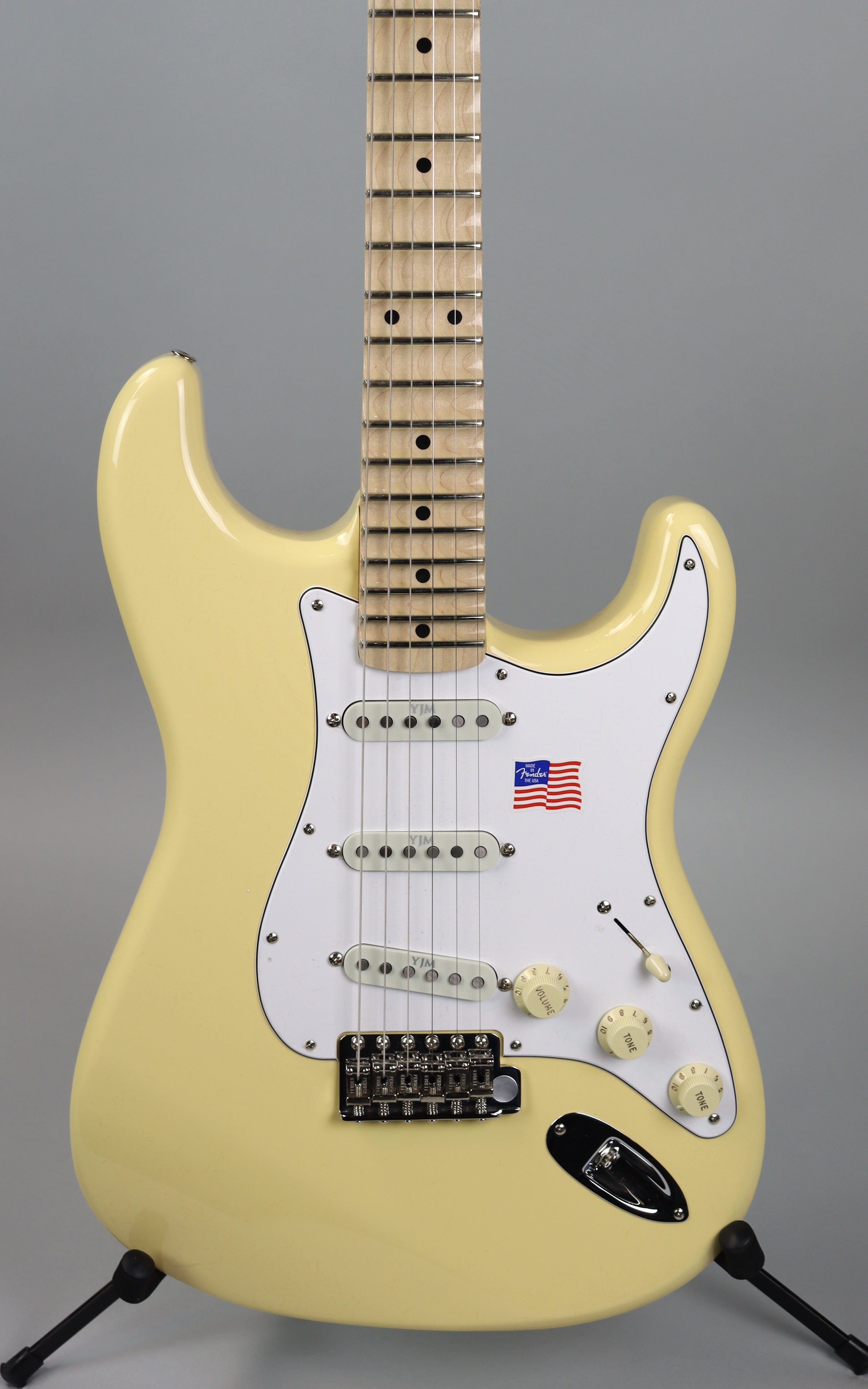 Fender Yngwie Malmsteen Stratocaster Electric Guitar with Scalloped Maple Fingerboard - Vintage White Finish | Perfect for Rock, Metal & Shredding Performances