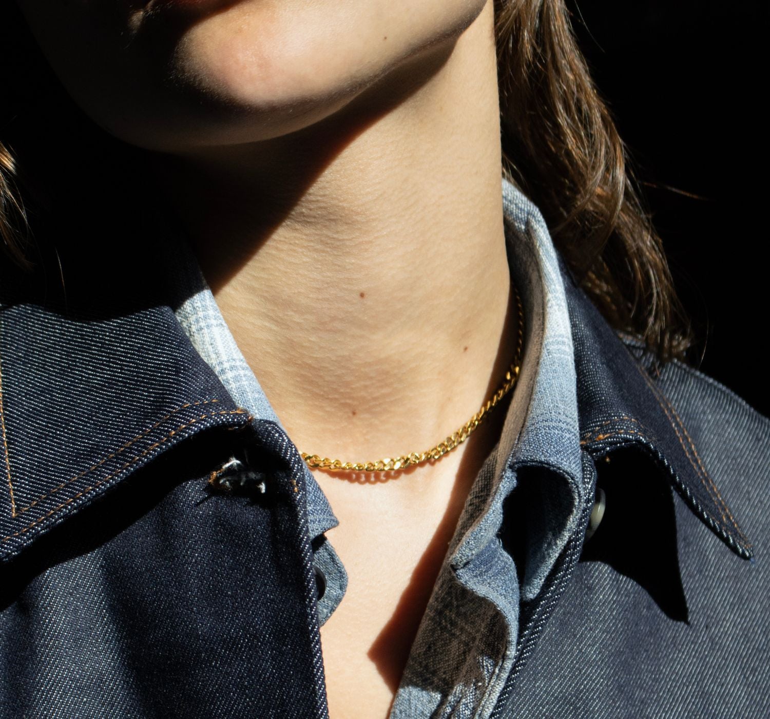 Elegant Gold Chain Choker Necklace for Women - Trendy Layering Piece for Casual & Evening Wear