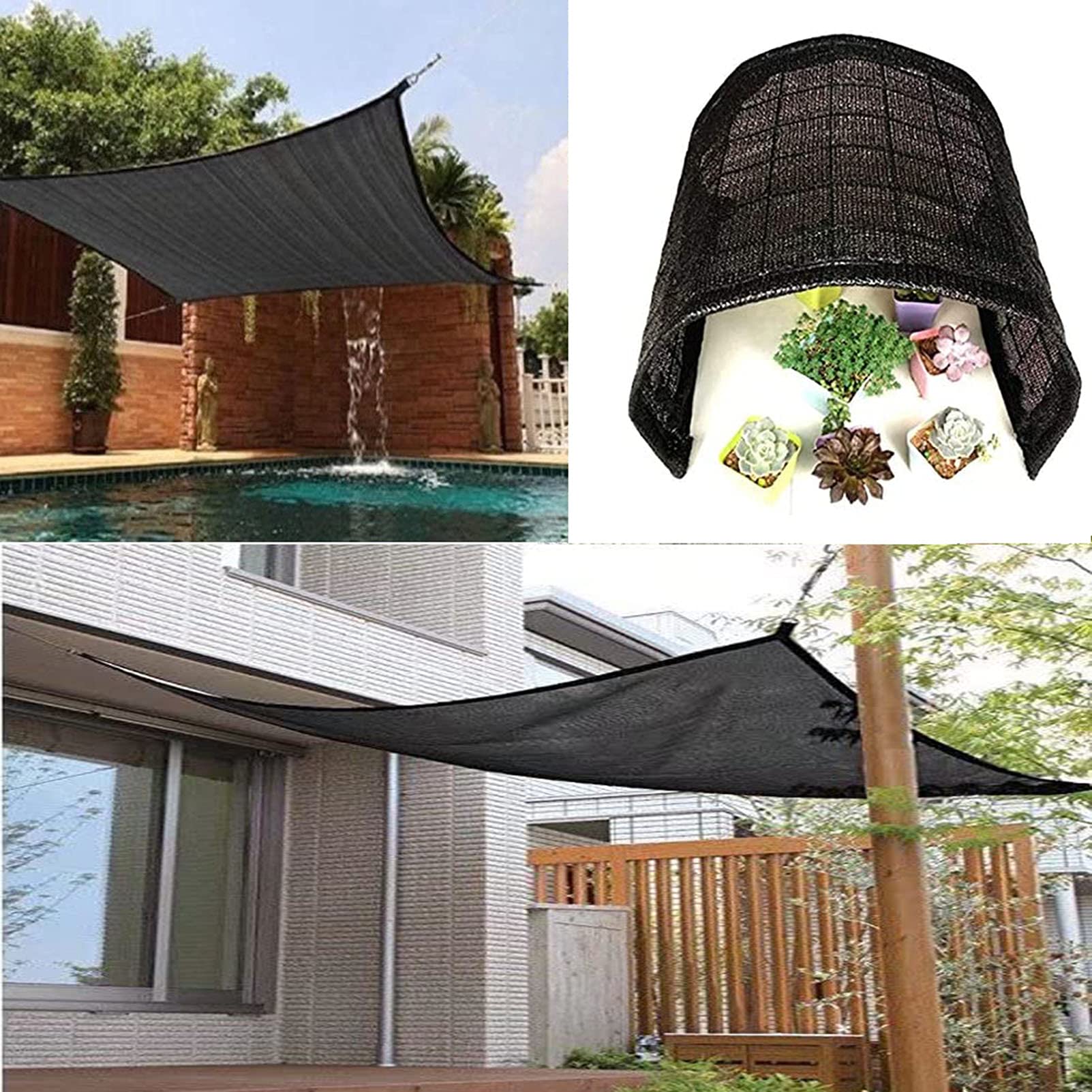 90% Sunblock Shade Cloth Net Black 3x8m/10x26ft - UV Protection Mesh Tarp for Garden, Greenhouse, Chicken Coop, Plant Cover - Ideal for Tomatoes, Vegetables & Outdoor Shade Solutions