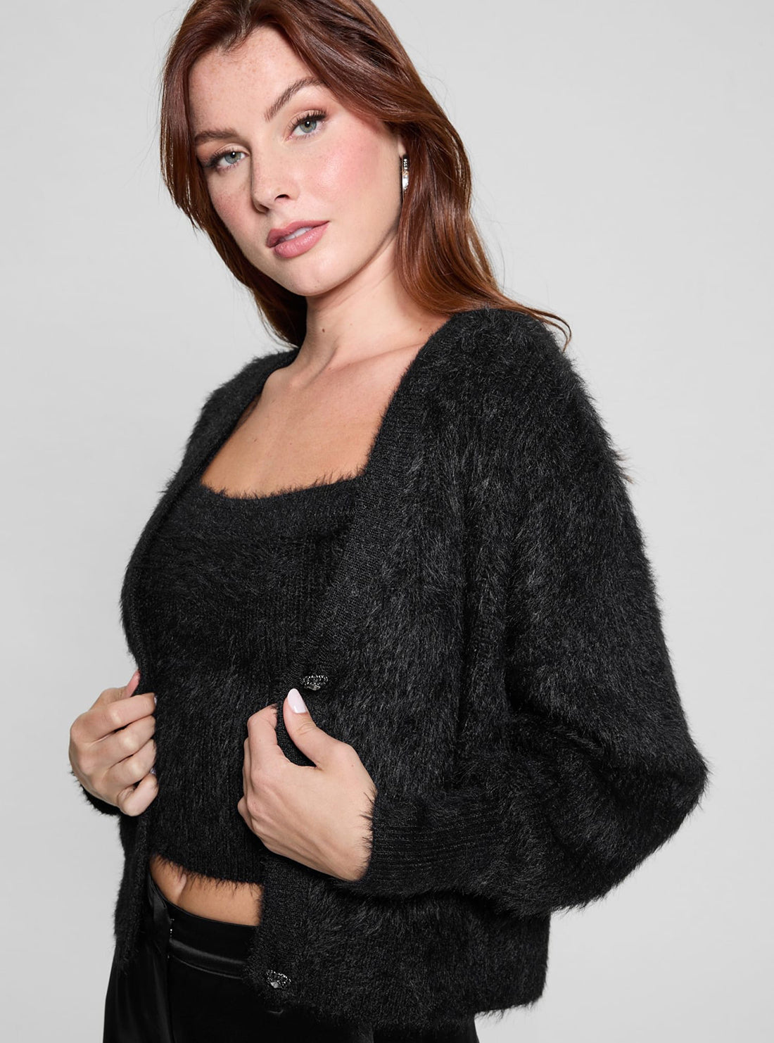 Black Keyla Knit Cardigan for Women - Soft & Stylish Open Front Sweater - Perfect for Fall, Winter & Cozy Outfits