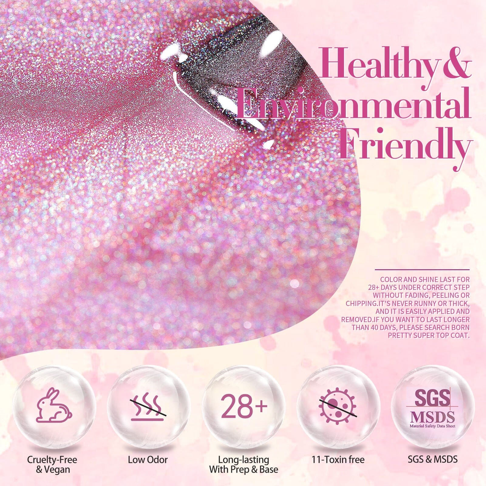 Pink Reflective Cat Magnetic Gel Nail Polish 15ml - Long Lasting UV LED Nail Art for Manicure & Pedicure - Perfect for Parties, Holidays & Special Occasions
