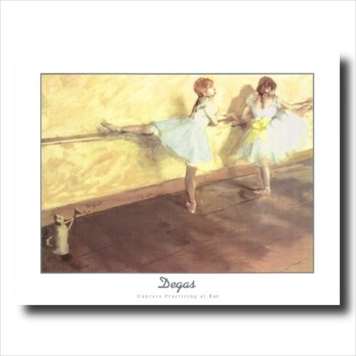 Elegant Girl Tutu Ballet Dance Practice Ballerina Picture - Black Framed Art Print - Perfect for Dance Studios, Kids' Rooms & Ballet Themed Decor