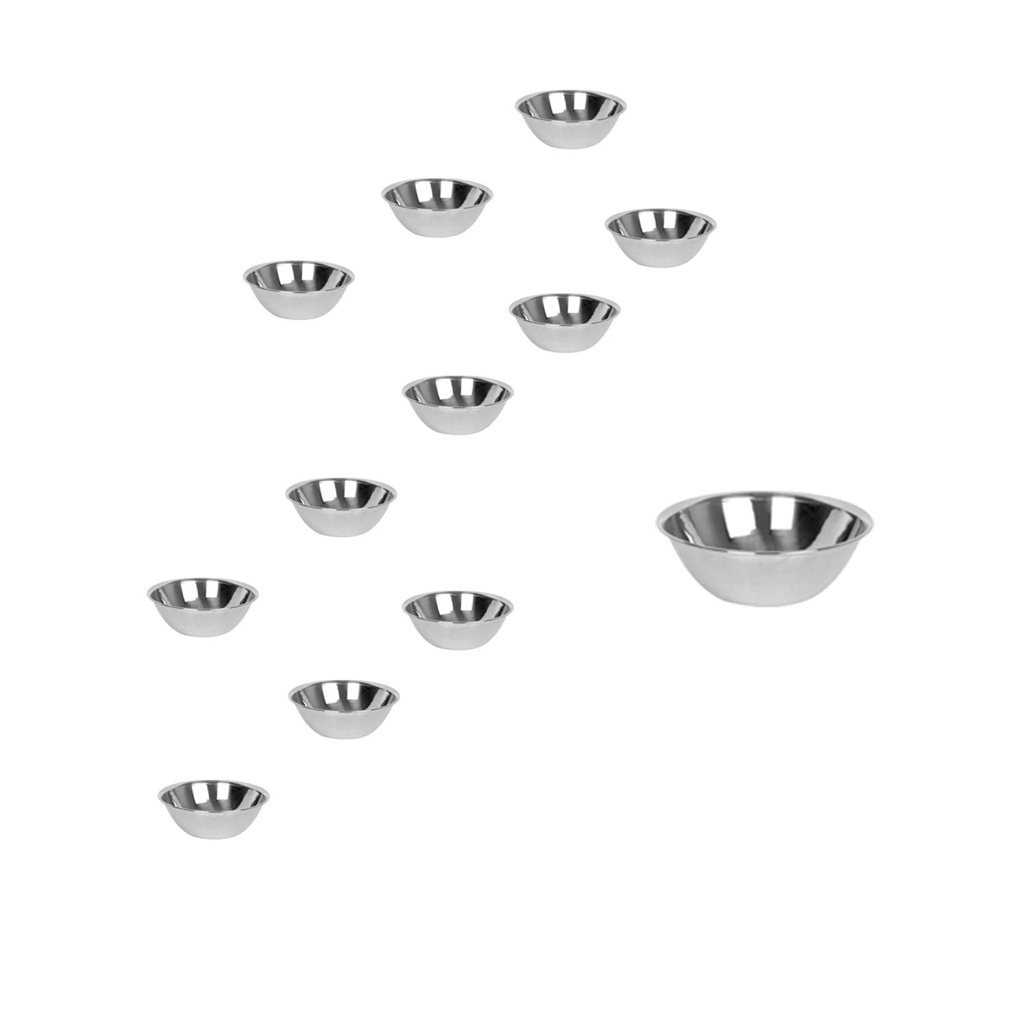 Premium 1.5 Qt Stainless Steel Mixing Bowls Set (12-Piece) - Heavy Duty Metal Mixing Bowls for Baking, Cooking, Meal Prep & Kitchen Organization - Ideal for Chefs, Home Bakers & Cooking Enthusiasts
