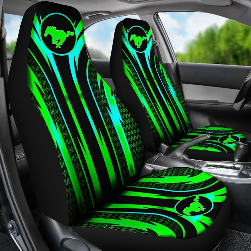 Premium 2-Piece Front Mustang Seat Covers - Universal Fit for Ford Mustang (Model 144627) - Perfect for Car Enthusiasts & Daily Drivers - Enhance Comfort & Protect Seats from Wear