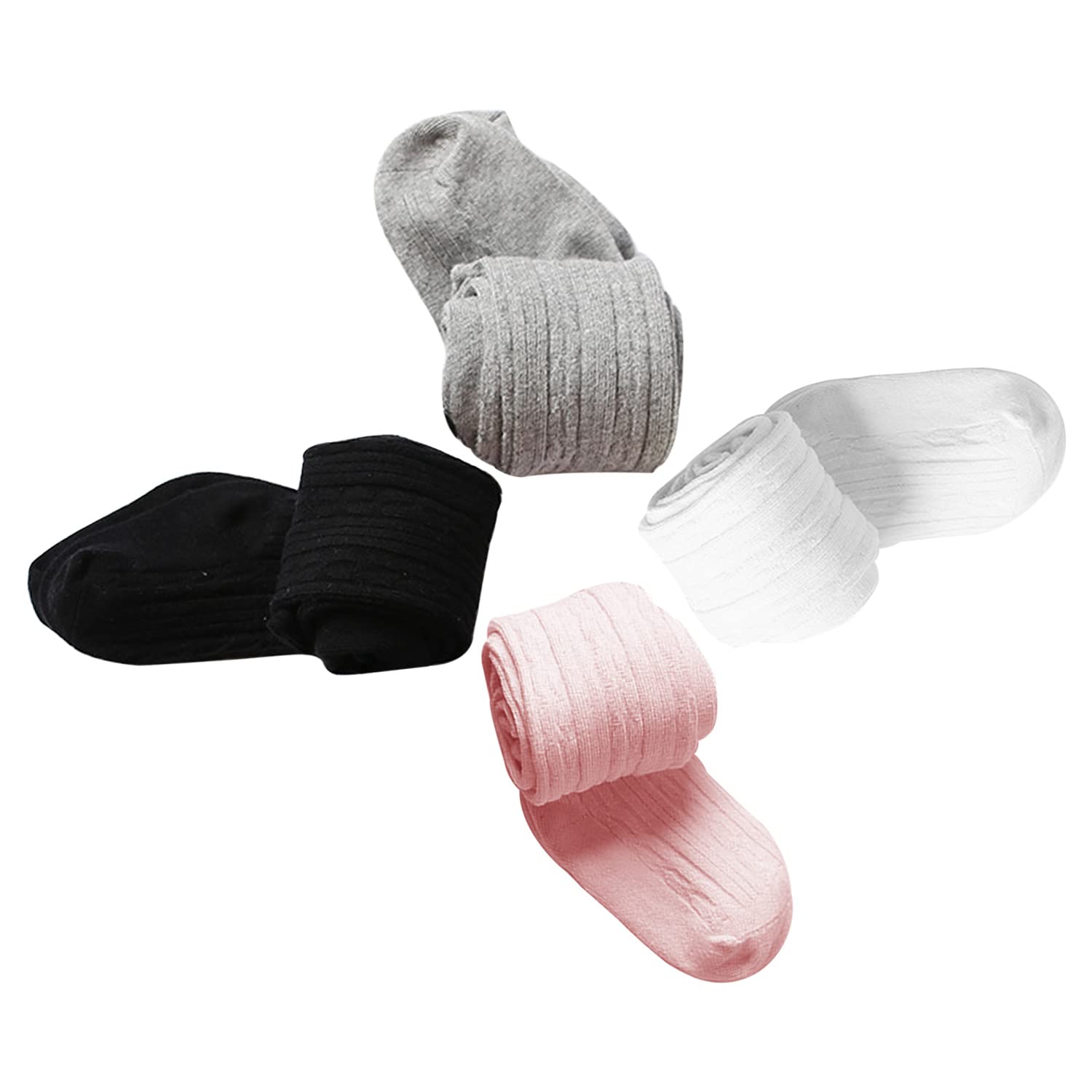 **Baby Girls Cotton Tights - Seamless Knit Leggings for Infants & Toddlers - Soft & Stretchy Stockings for Playtime, Daycare & Dress-Up**