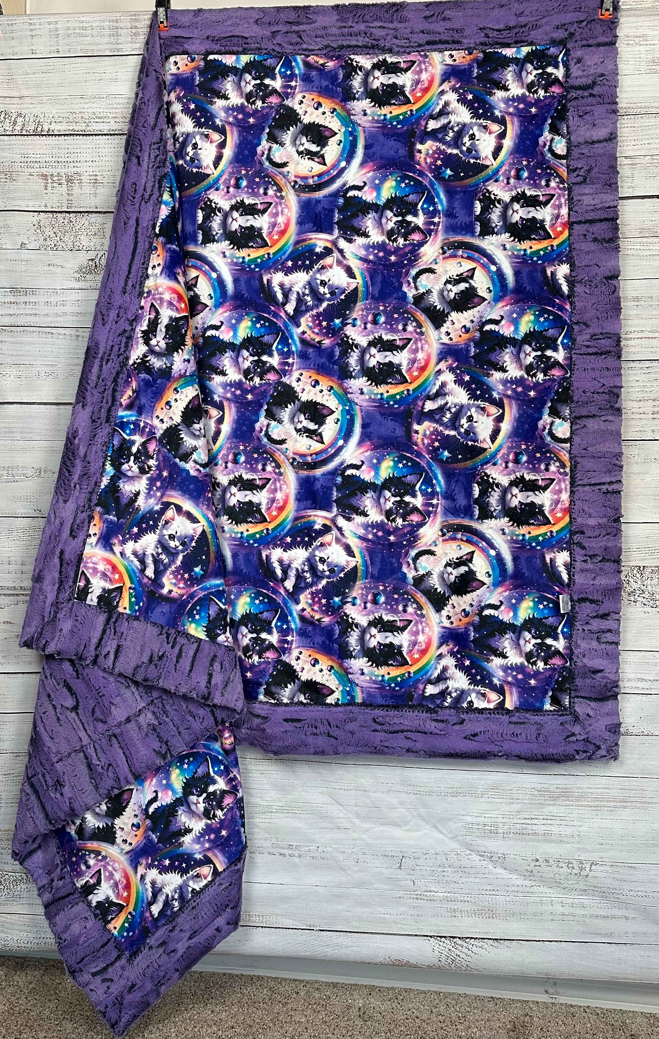 Premium Cat on Crown Jewel Luxe Large 55x79 Inch Minky Blanket - Ultra Soft Throw Blanket for Bed, Sofa & Couch - Perfect Gift for Cat Lovers & Home Decor