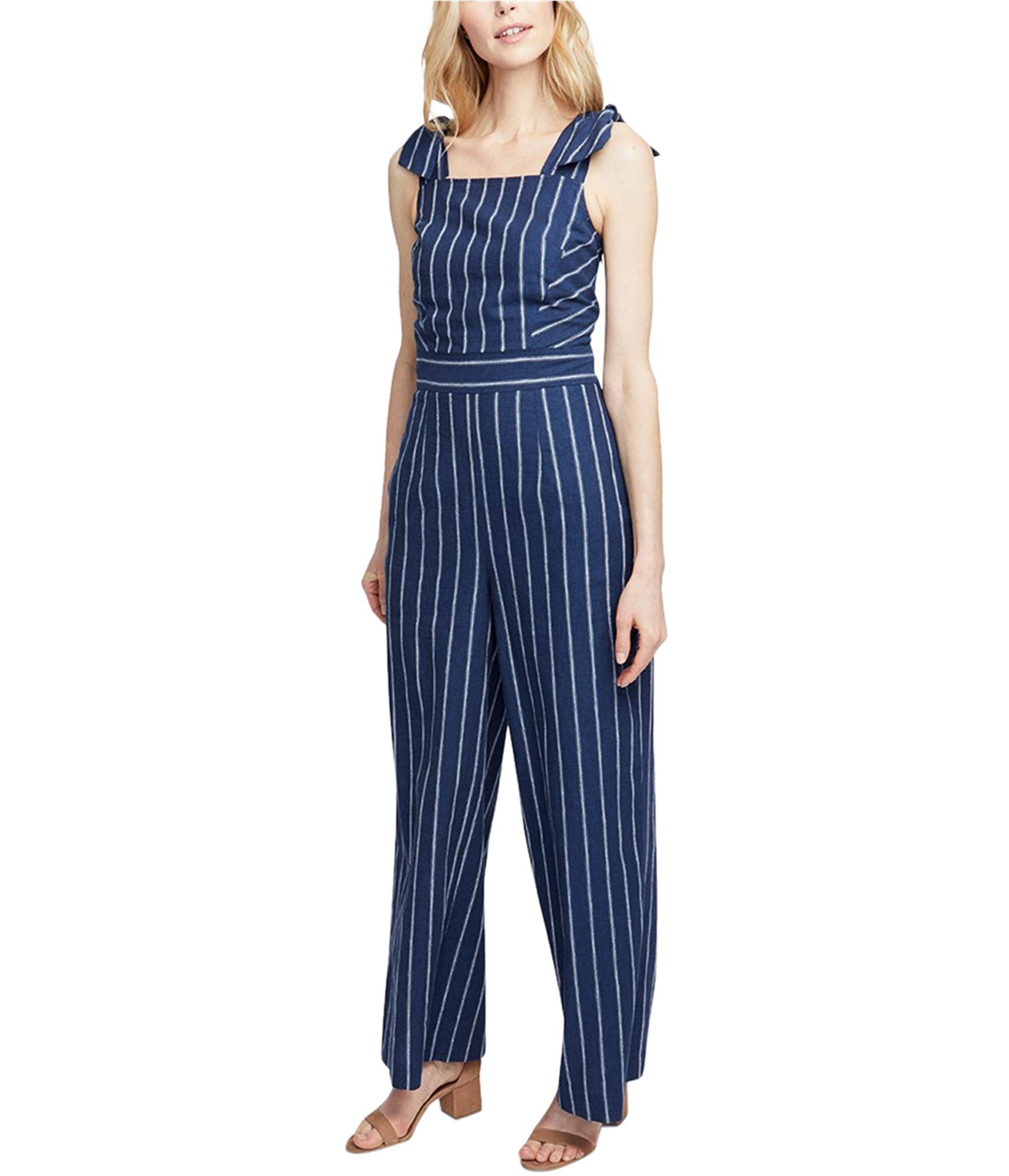 Rachel Roy Women's Kate Jumpsuit - Blue Size 6 | Casual Chic Romper for Summer Outings, Beach Vacations & Date Nights