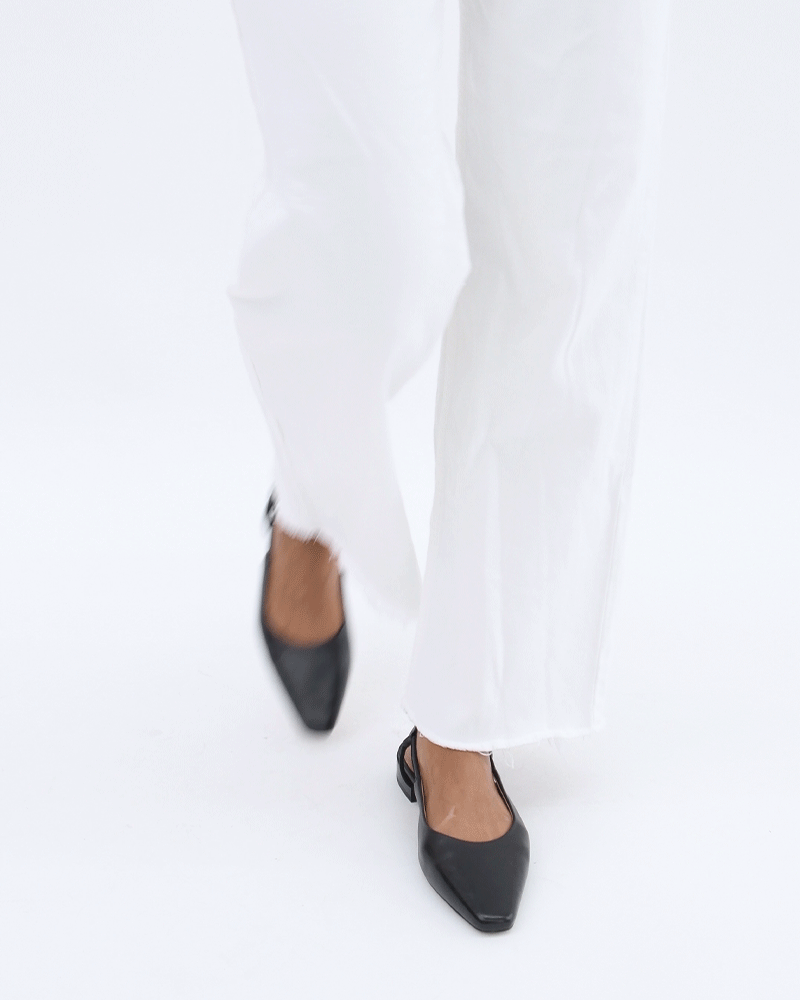 Larissa Black Leather Dress Flats - Comfortable Women's Shoes for Work, Office & Casual Outfits