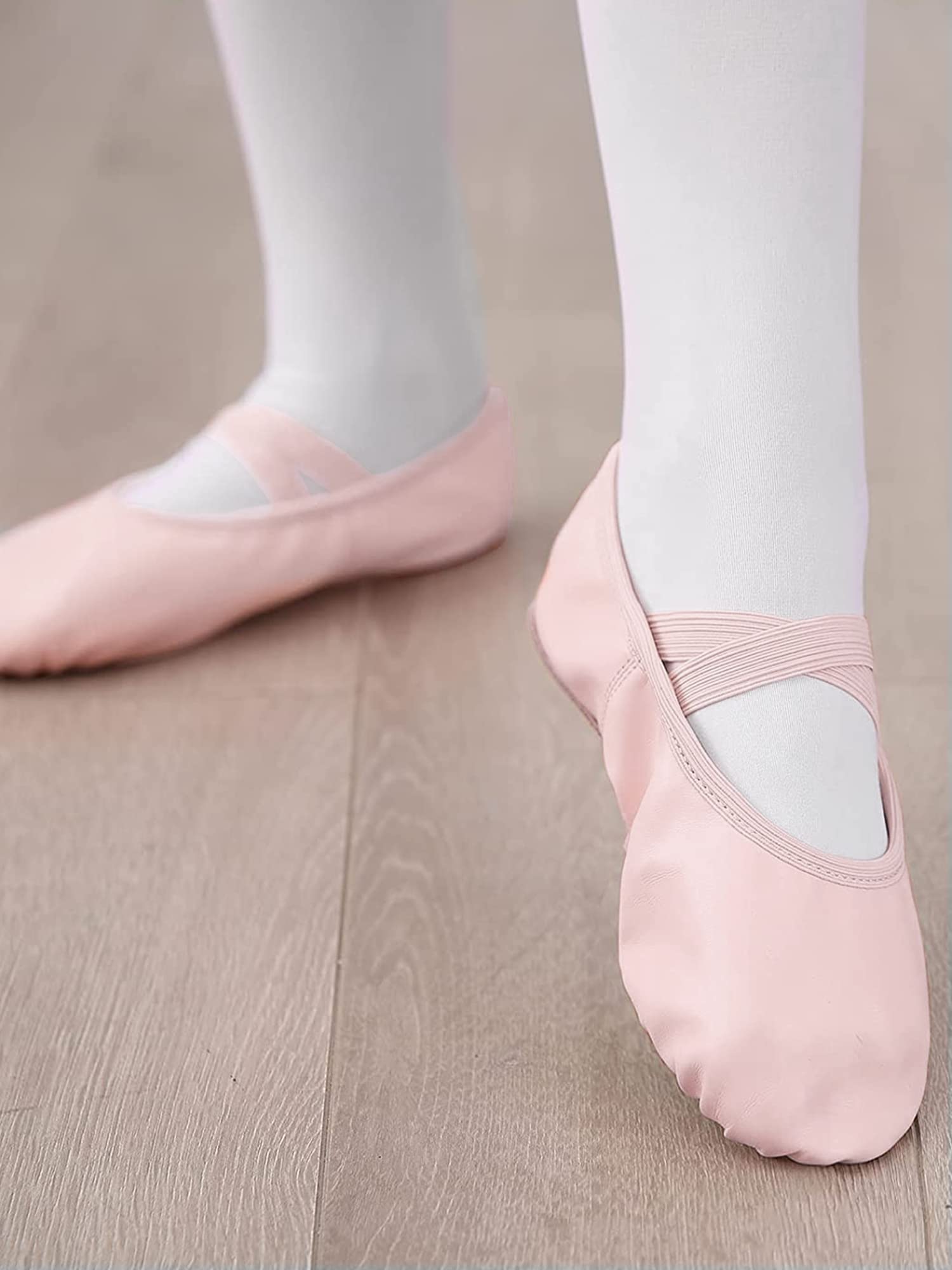Stelle Genuine Leather Ballet Shoes for Girls - Toddler/Little Kid/Big Kid Ballerina Dance Slippers | Perfect for Ballet Class, Recitals & Dance Performances