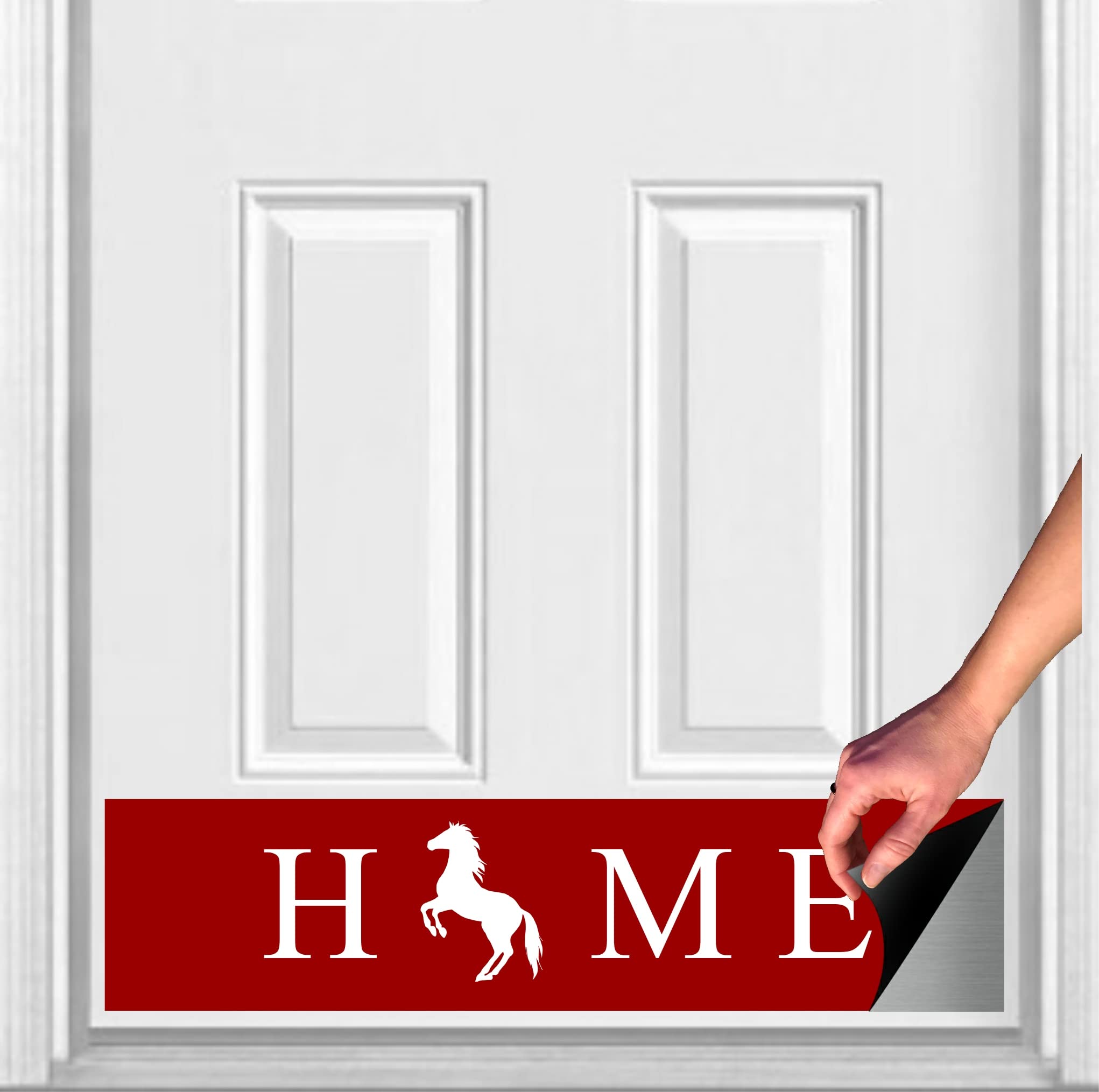 Magnetic Pet Themed Door Kick Plate for Steel Doors - UV Printed Finish, Multiple Colors & Sizes (8x34