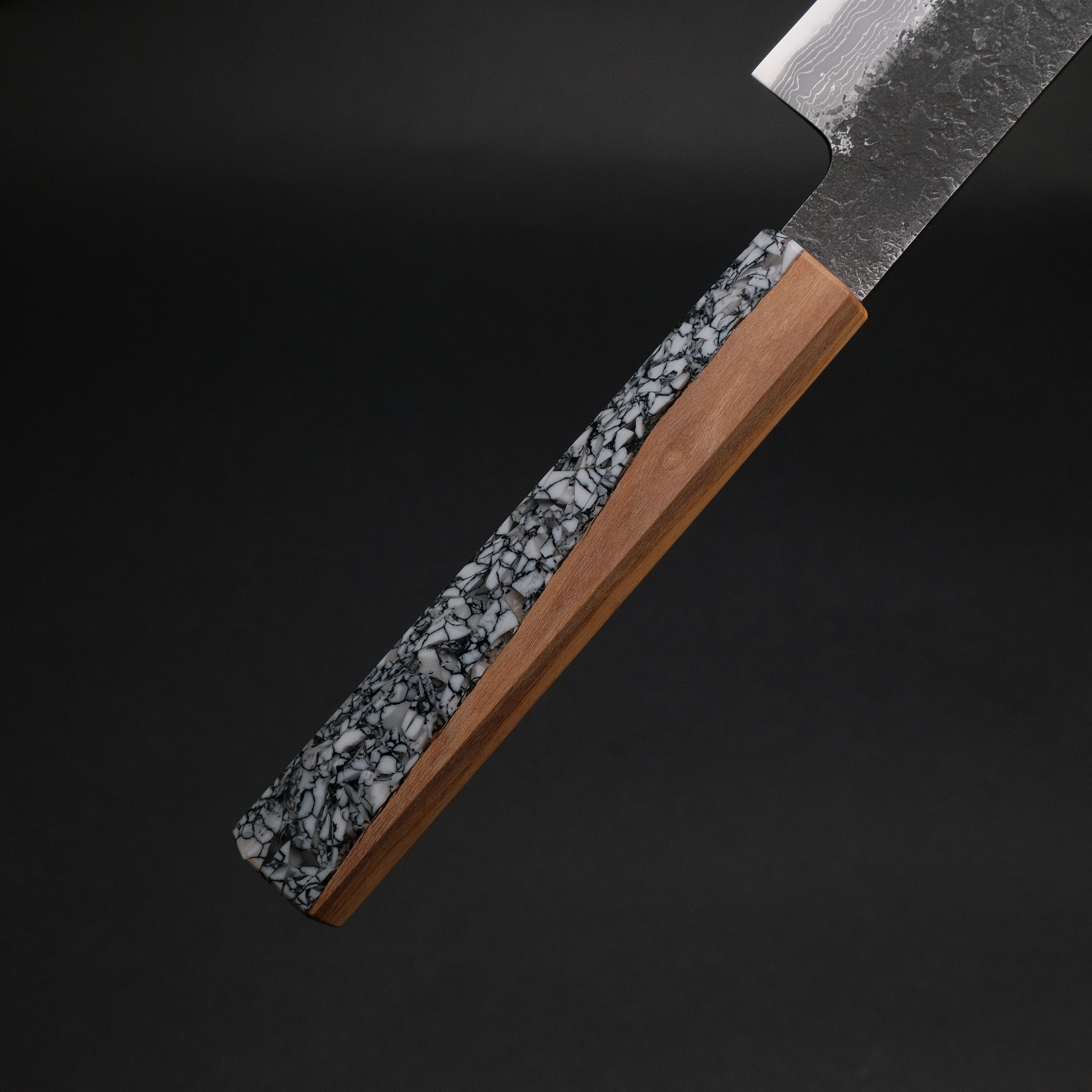 Premium Ajikataya White #2 Nashiji Damascus Sujihiki 270mm Japanese Chef Knife with Olive Wood TQRV Handle - Perfect for Slicing Sashimi, Roasts & Precision Cutting in Professional Kitchens