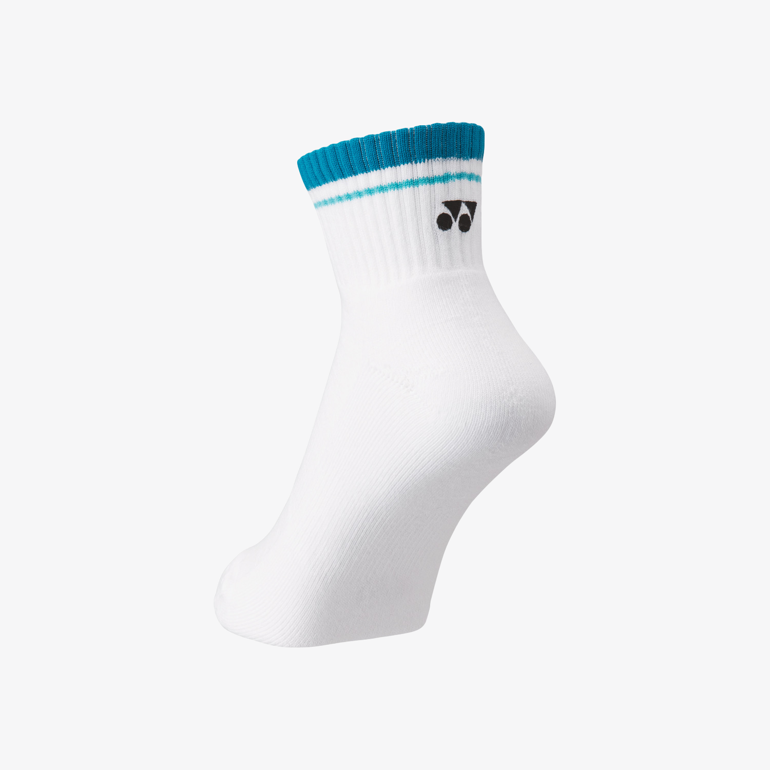 Yonex Men's Sports Crew Socks 19197 - Breathable Athletic Socks for Running, Tennis & Gym - Teal Blue Size M - Comfortable Performance Socks for Active Lifestyles