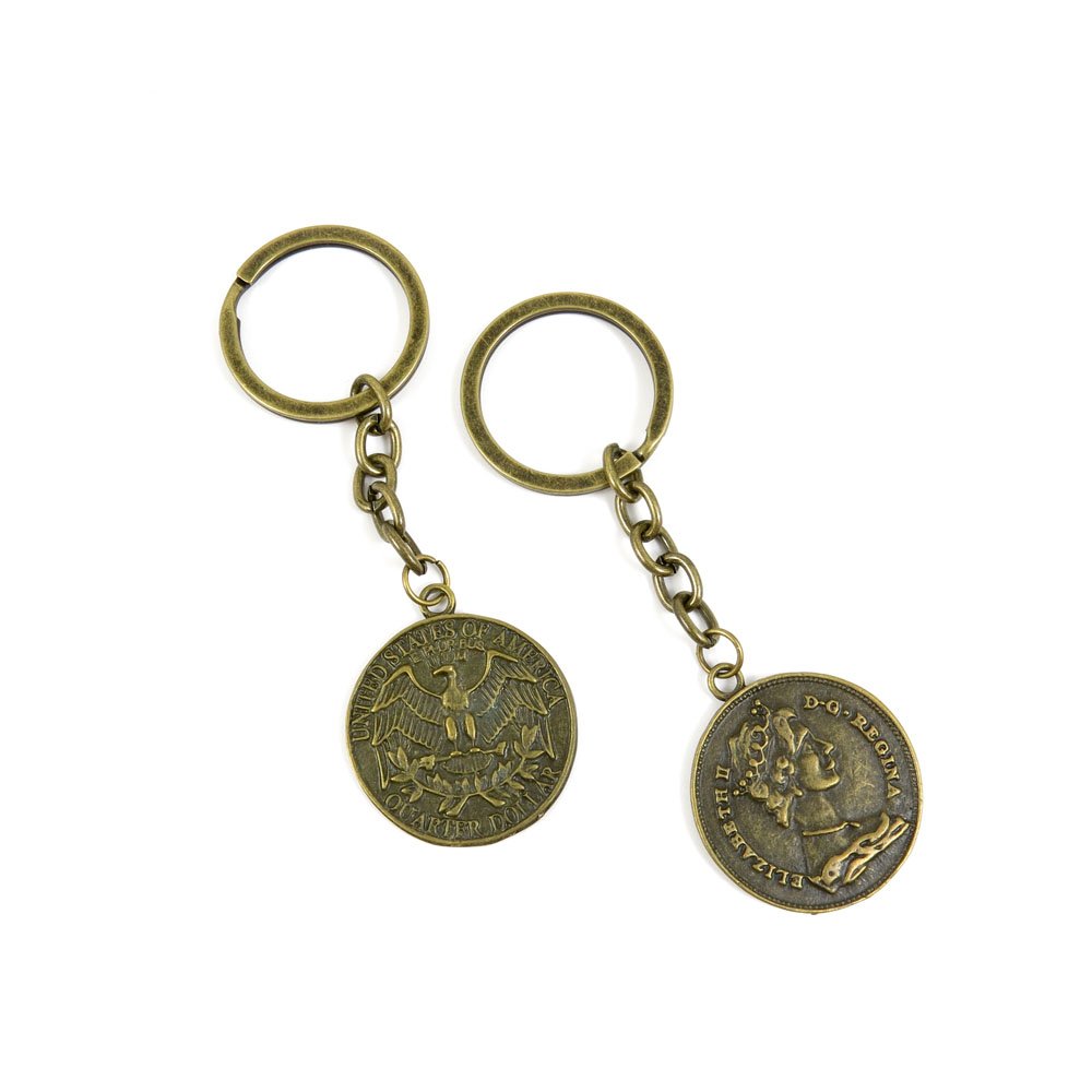 Trendy Fashion Jewelry Keychain Set - Bulk Wholesale Key Rings for Car Keys, House Keys & Gift Giving (Q4GC1 Dollar Sign Design) - Perfect for Key Organization, Party Favors & Promotional Gifts
