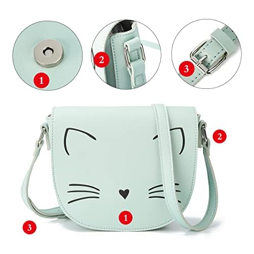 **Gladdon Small Crossbody Bags for Teen Girls - Fashionable Preteen Purses, Cute Cat Design - Perfect Birthday Gift for Girls (School, Travel, Shopping)**