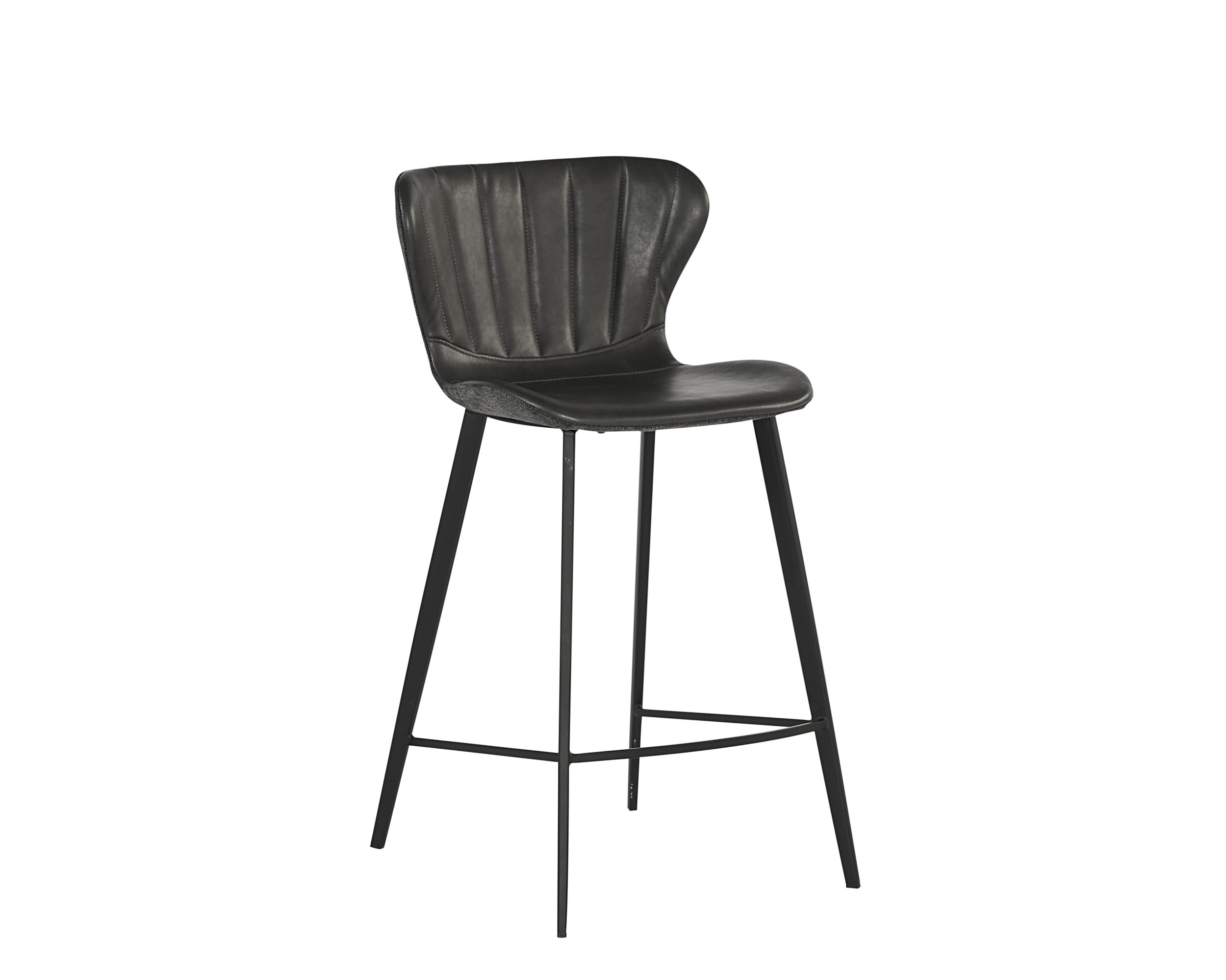 Arabella Counter Stool - Bravo Portabella / Polo Club Kohl Grey Bar Stool | Modern Kitchen & Bar Furniture by Sunpan | Perfect for Breakfast Nook, Kitchen Island & Home Bar Decor (Model 104492)
