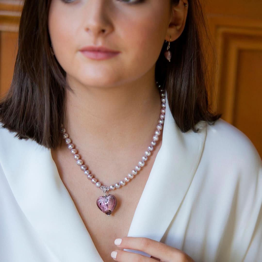 Dusk Pearl Heart Necklace - Elegant 18K Gold Plated Jewelry for Women, Perfect Gift for Valentine's Day, Anniversary & Romantic Occasions