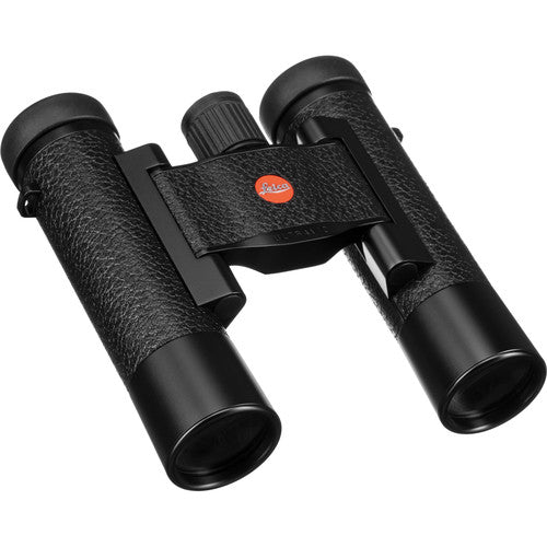 Leica 10x25 Ultravid Blackline Binoculars - Compact High-Powered Binoculars for Bird Watching, Hiking & Travel (Black with Black Leather)