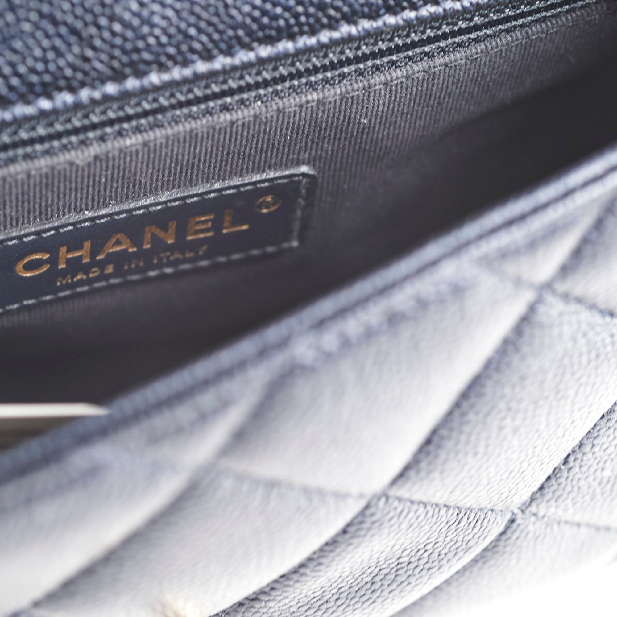 Chanel Seasonal Square Flap Bag Iridescent Black Caviar Leather with Microchip - Perfect for Evening Parties & Luxury Fashion Events