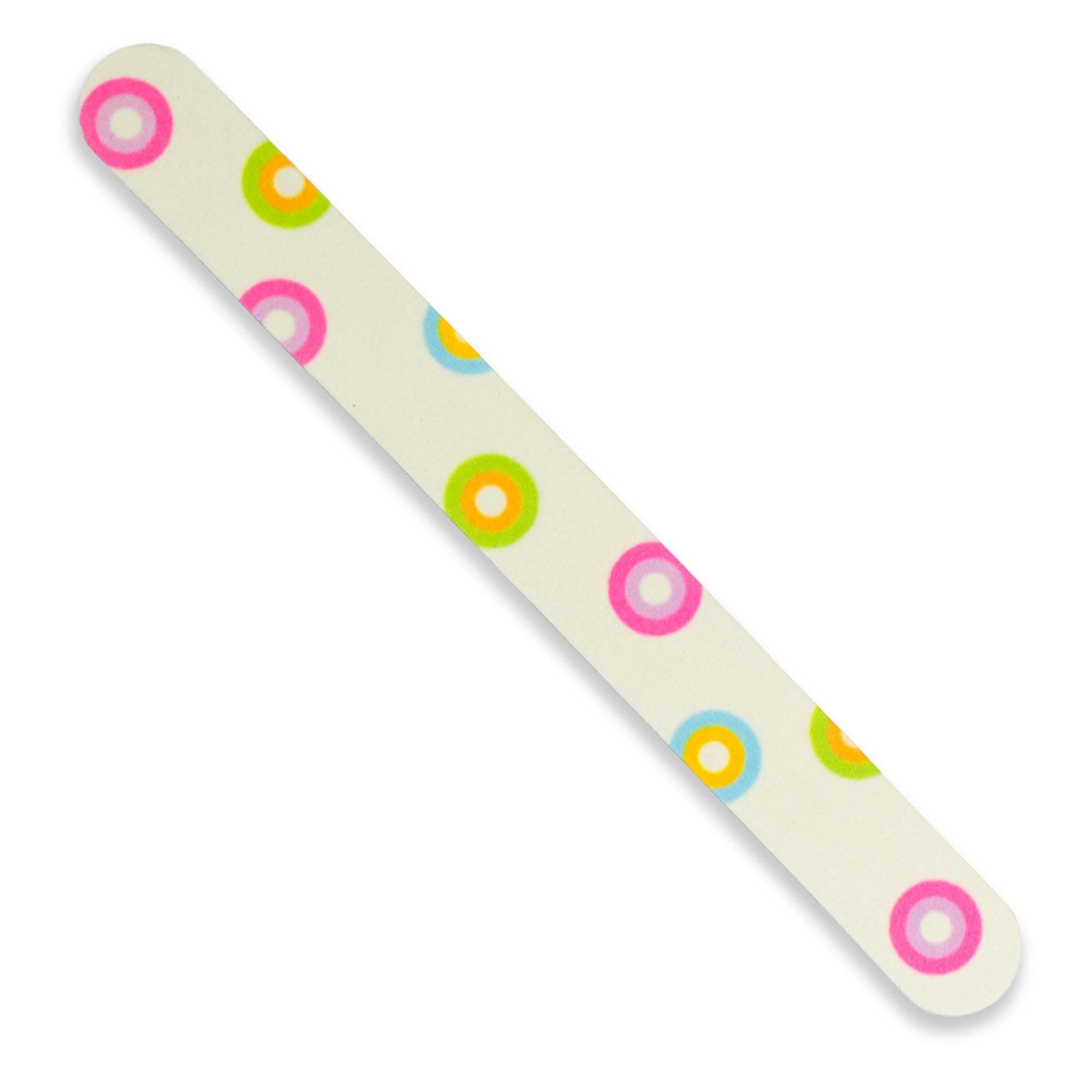 Tropical Shine Women's Circle Nail File - 1 Piece Manicure & Pedicure Tool for Smoothing & Shaping Nails - Perfect for Home, Salon, and Travel Use