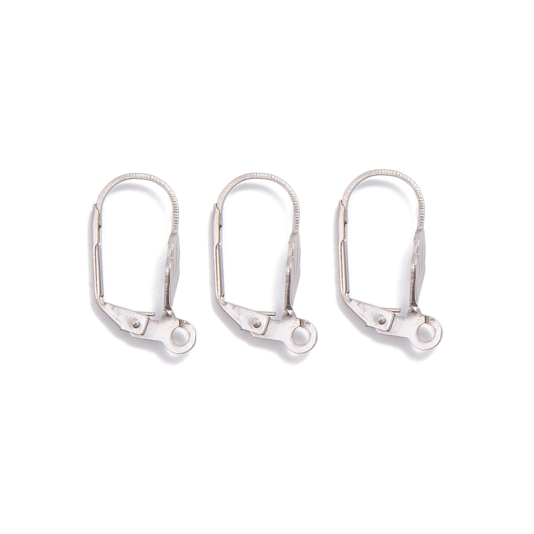 304 Stainless Steel Earring Hooks 9x18mm (20pcs) - Hypoallergenic Jewelry Findings for DIY Earrings, Piercings & Crafts
