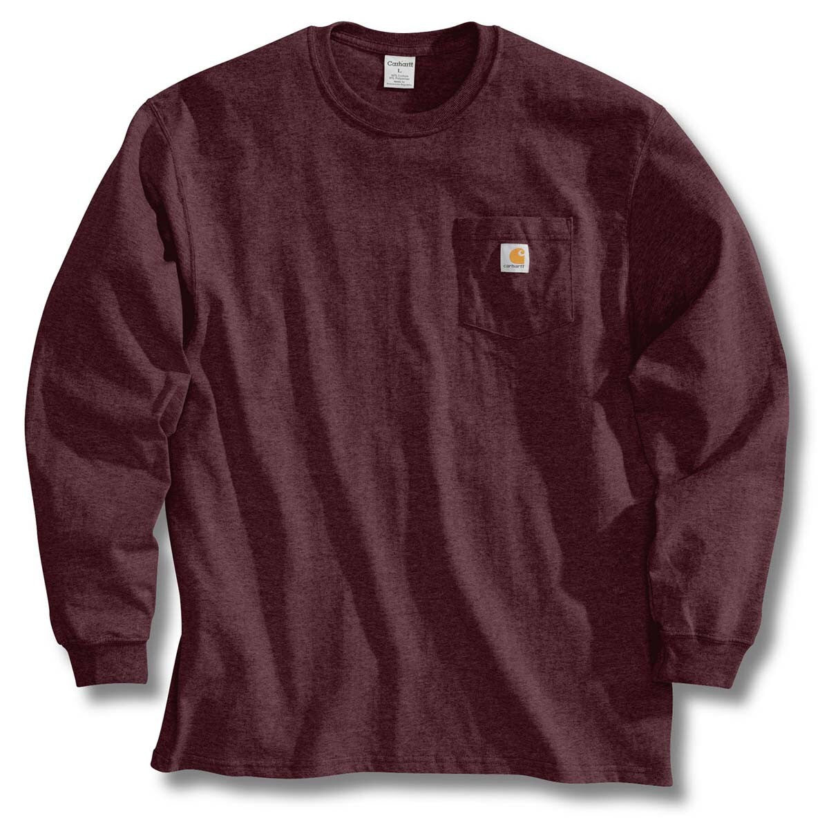 Carhartt Men's Loose Fit Heavyweight Long Sleeve Pocket T-Shirt - Durable Workwear for Construction, Farming & Outdoor Activities