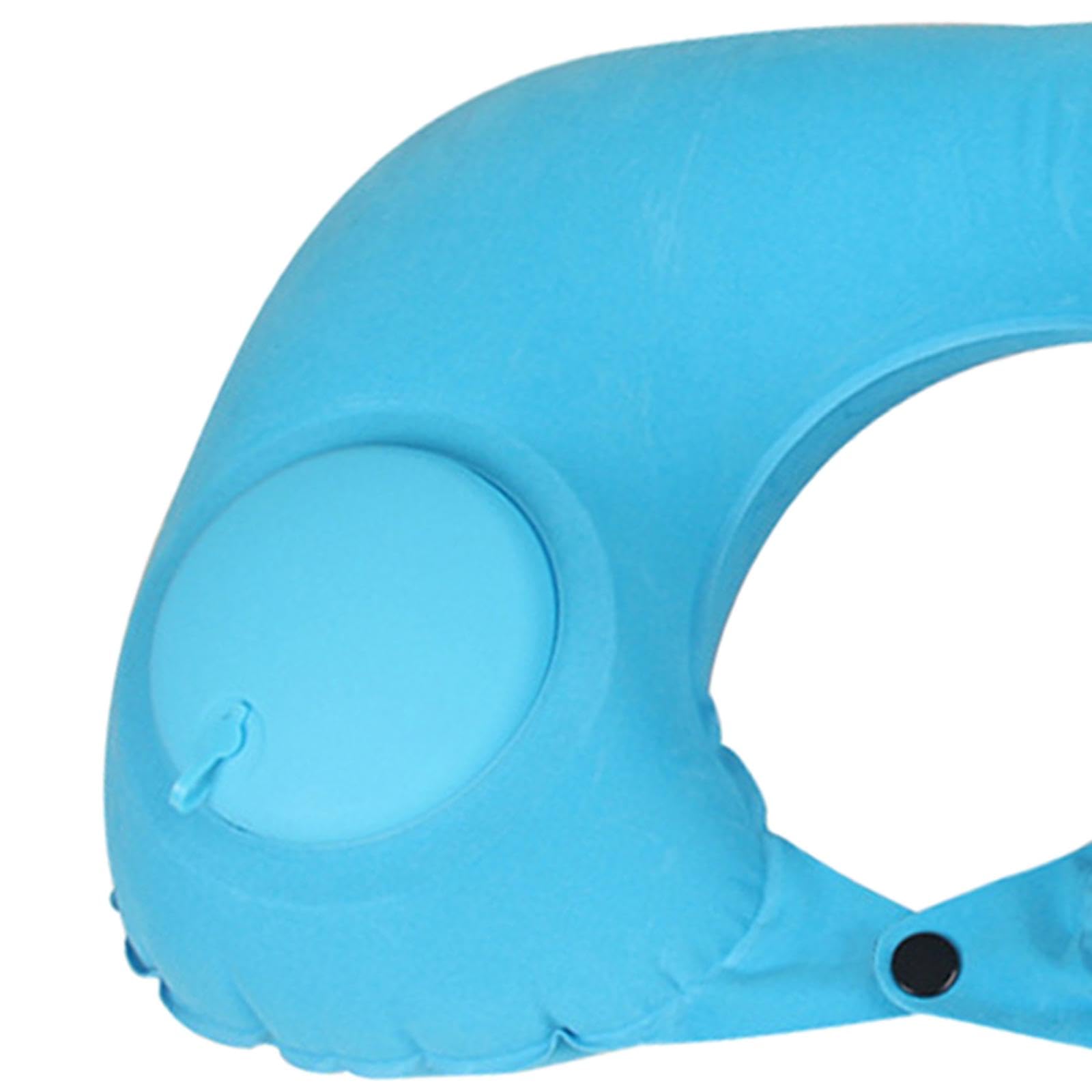 THE STYLE SUTRA® Ultralight Inflatable Travel Pillow - U-Shape Neck Support for Airplane, Office, Camping & Train Travel - Light Blue | Portable Comfort Accessory | Perfect for Business Trips & Vacations