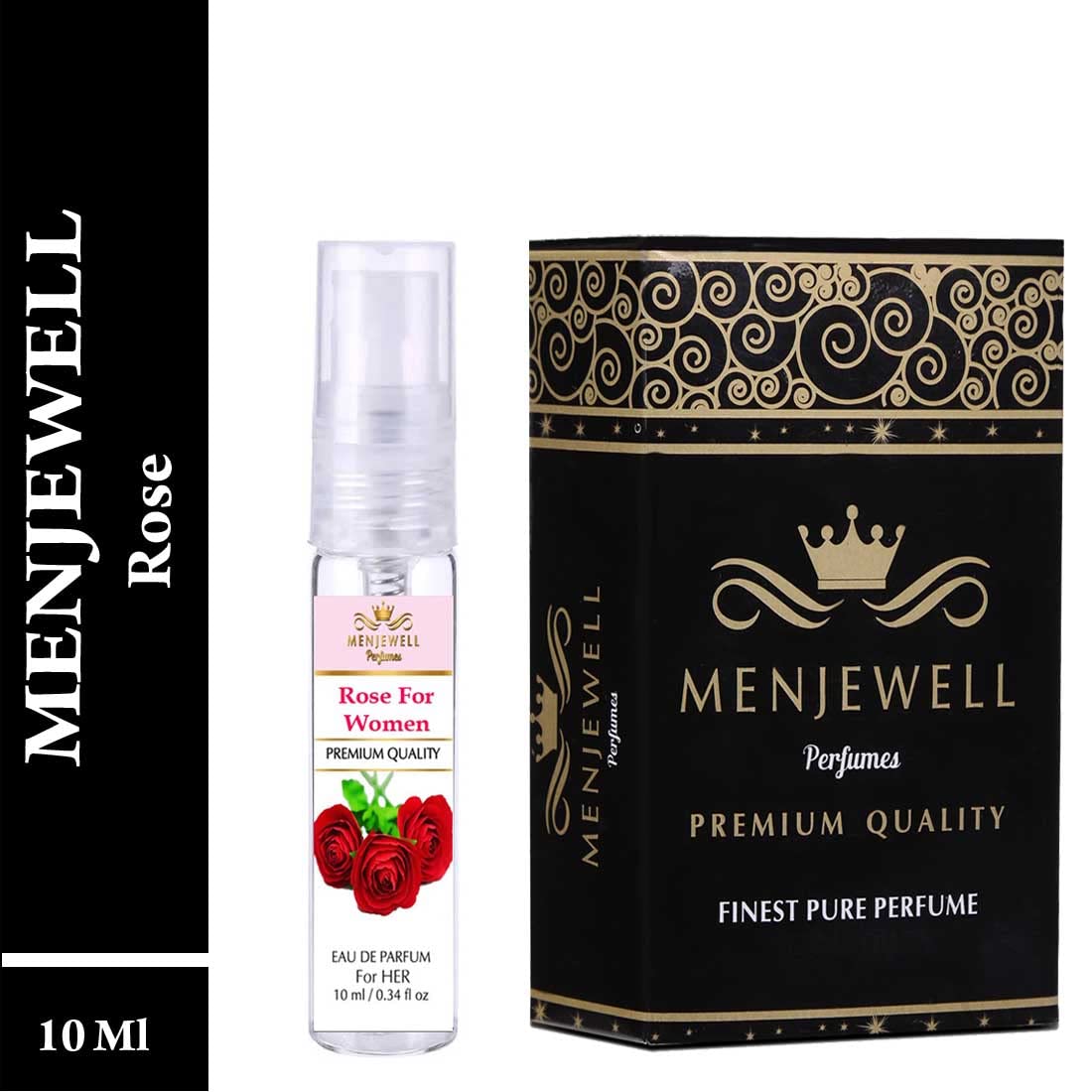 Rose Perfume for Women - Eau De Parfum Fragrance Spray | Long-Lasting Floral Scent | 10ml Travel Size | Perfect Gift for Her | Romantic Date Night & Special Occasions
