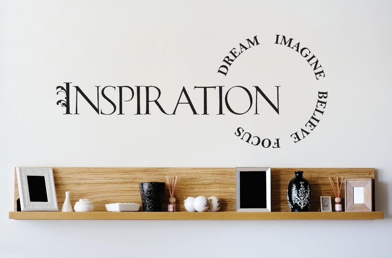 Inspirational Wall Decals - Dream Imagine Believe Focus Quotes, DIY Removable Home Decor Stickers for Bedroom, Living Room, Nursery (10x20 Inches) - Perfect for Motivational Room Decor & Office Wall Art