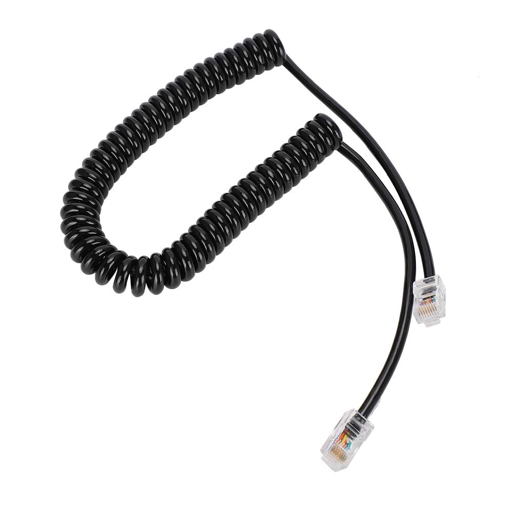 8 Pin Hand Microphone Cable - Walkie Talkie Replacement Wire with Crystal Modular Plug | Durable ABS Headset Shoulder Mic for Security, Driving, Hiking & Patrol Duty | Compatible with Two-Way Radios and Communication Devices