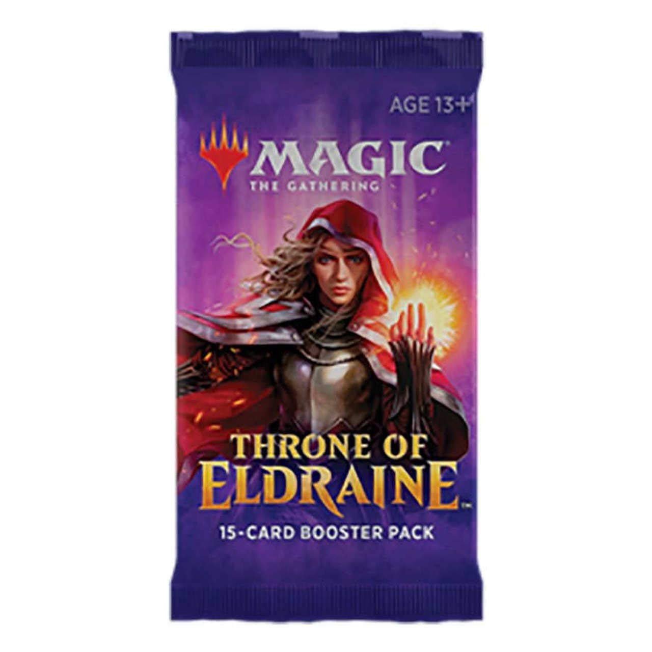 Magic: The Gathering Throne of Eldraine Booster Pack - 15 Randomized MTG Cards for Drafting, Collecting & Deck Building - Fantasy Trading Card Game Accessories