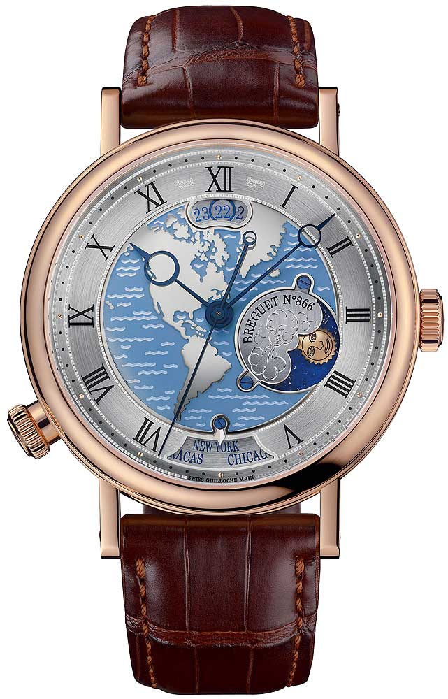 Breguet Hora Mundi 5717 18K Rose Gold Men's Luxury Watch - Automatic World Time, Sapphire Crystal, Water Resistant - Perfect for Business, Travel & Special Occasions