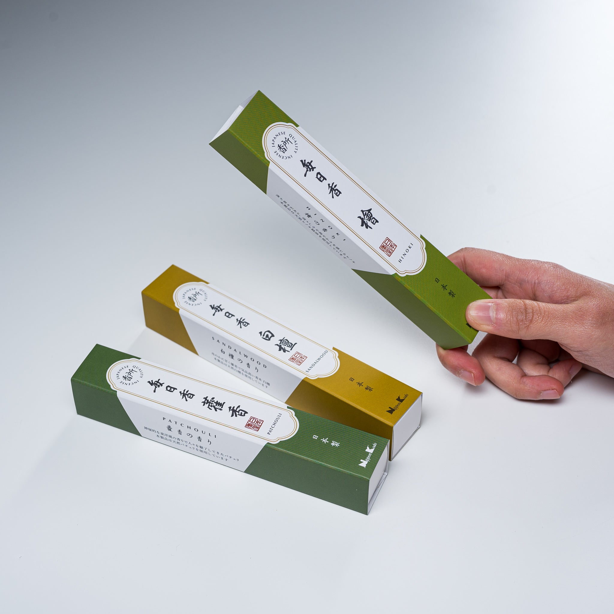 Nippon Kodo Mainichi Koh Japanese Incense Sticks - 3 Scent Options (Daily Use, Meditation, Relaxation) for Home, Office & Spiritual Practice