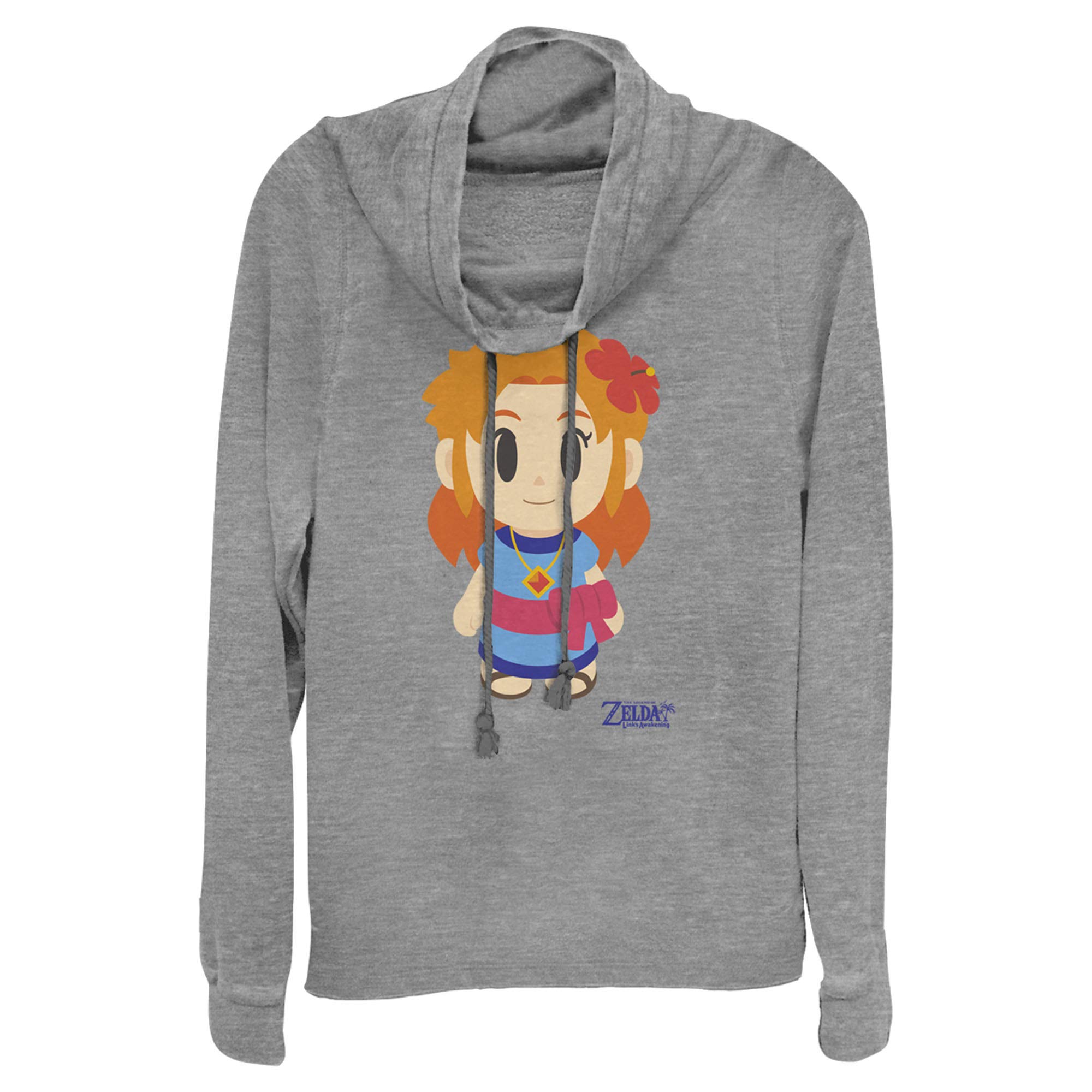 Nintendo Legend of Zelda Link's Awakening Marin Hoodie - Junior's Cowl Neck Sweatshirt for Gaming Fans | Perfect for Cosplay, Gaming Events & Casual Wear