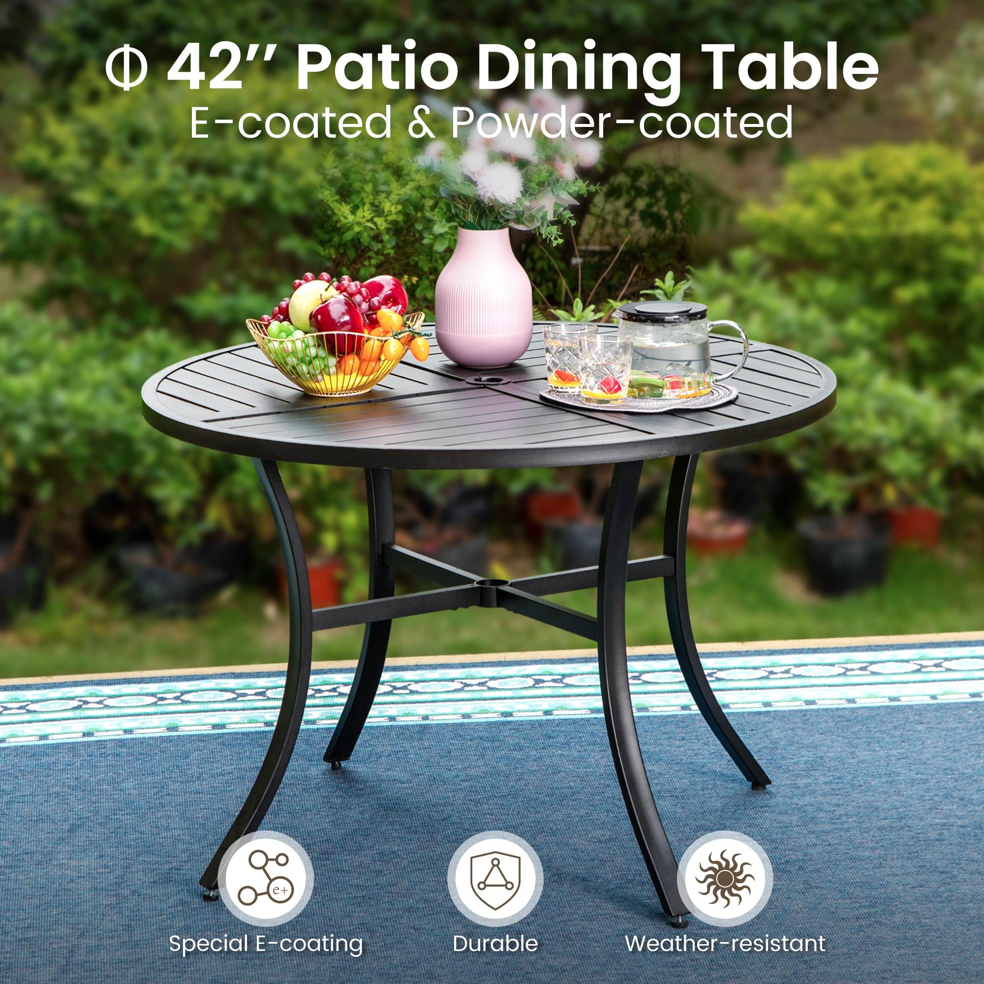 PHI VILLA 5-Piece Outdoor Dining Set - 42