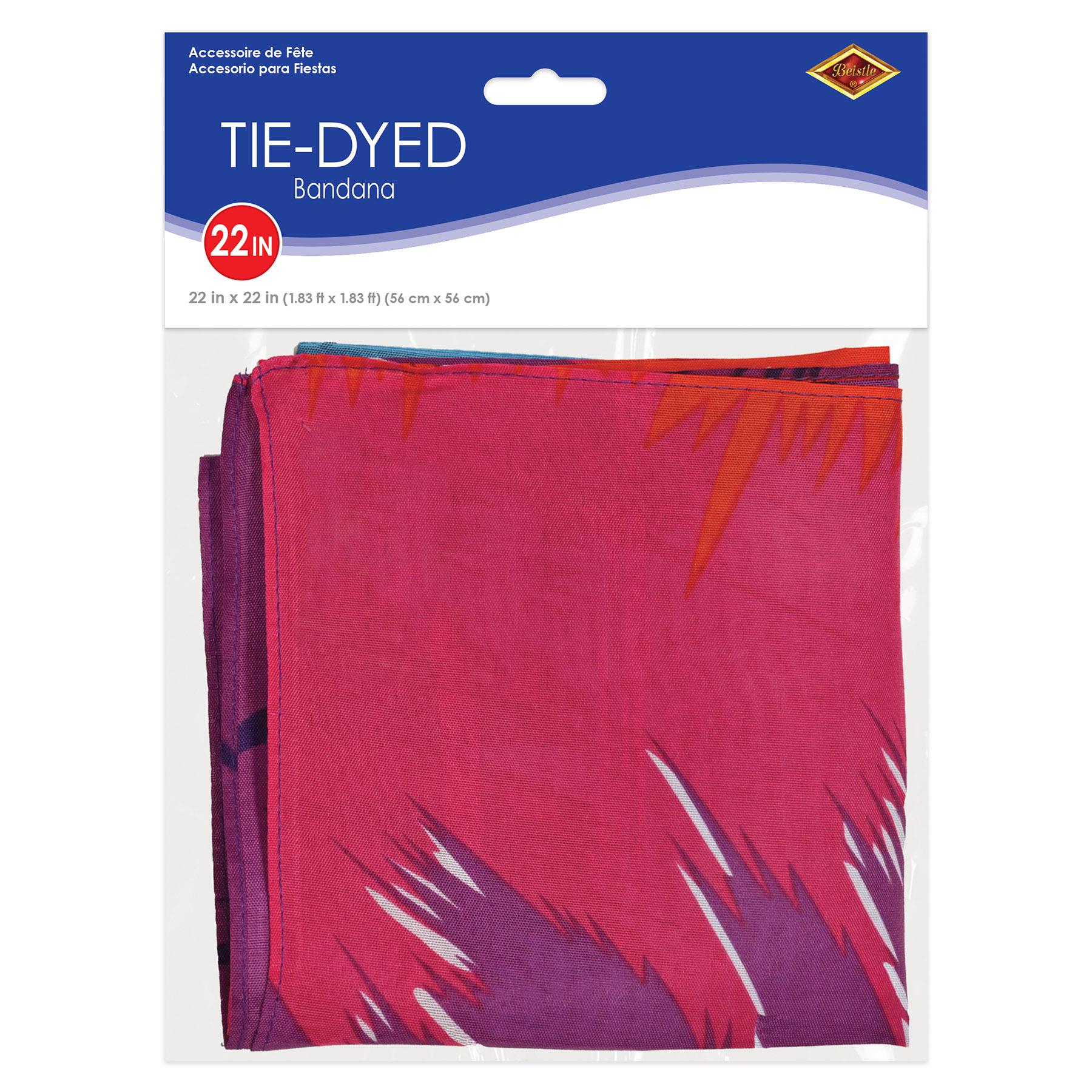 12 Pack Tie Dye Bandanas - Vibrant Colorful Cotton Bandanas for Men, Women & Kids - Perfect for Festivals, Concerts, Costumes & Outdoor Activities