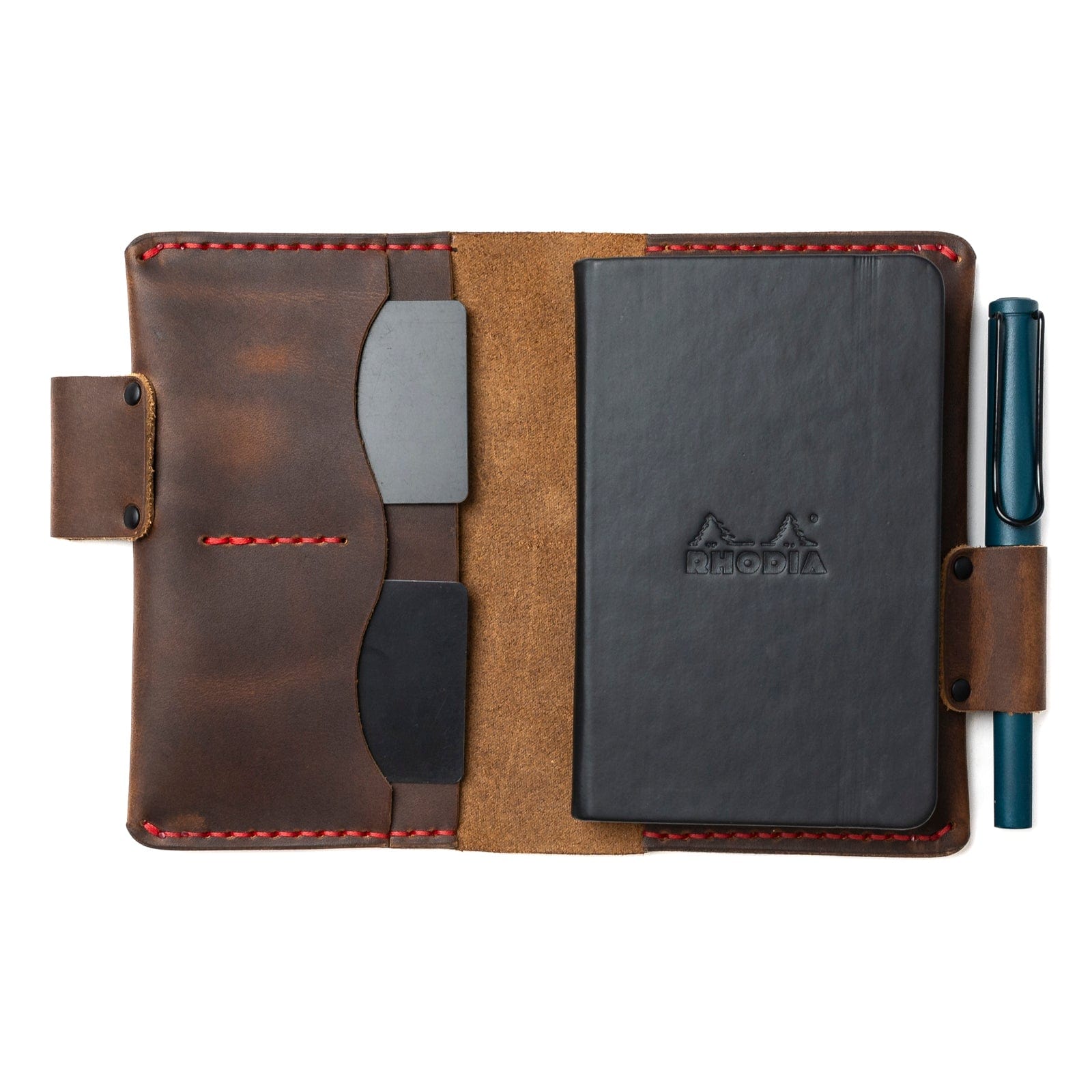 Premium Genuine Leather Rhodia A6 Notebook Cover - Perfect for Journaling, Sketching & Office Use - Durable Writing Accessory for Travel & Daily Carry