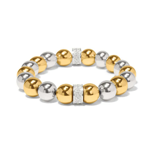 Brighton Meridian Stretch Bracelet - Two Tone Gold & Silver Adjustable Bangle for Women | Perfect for Everyday Wear, Office & Special Occasions