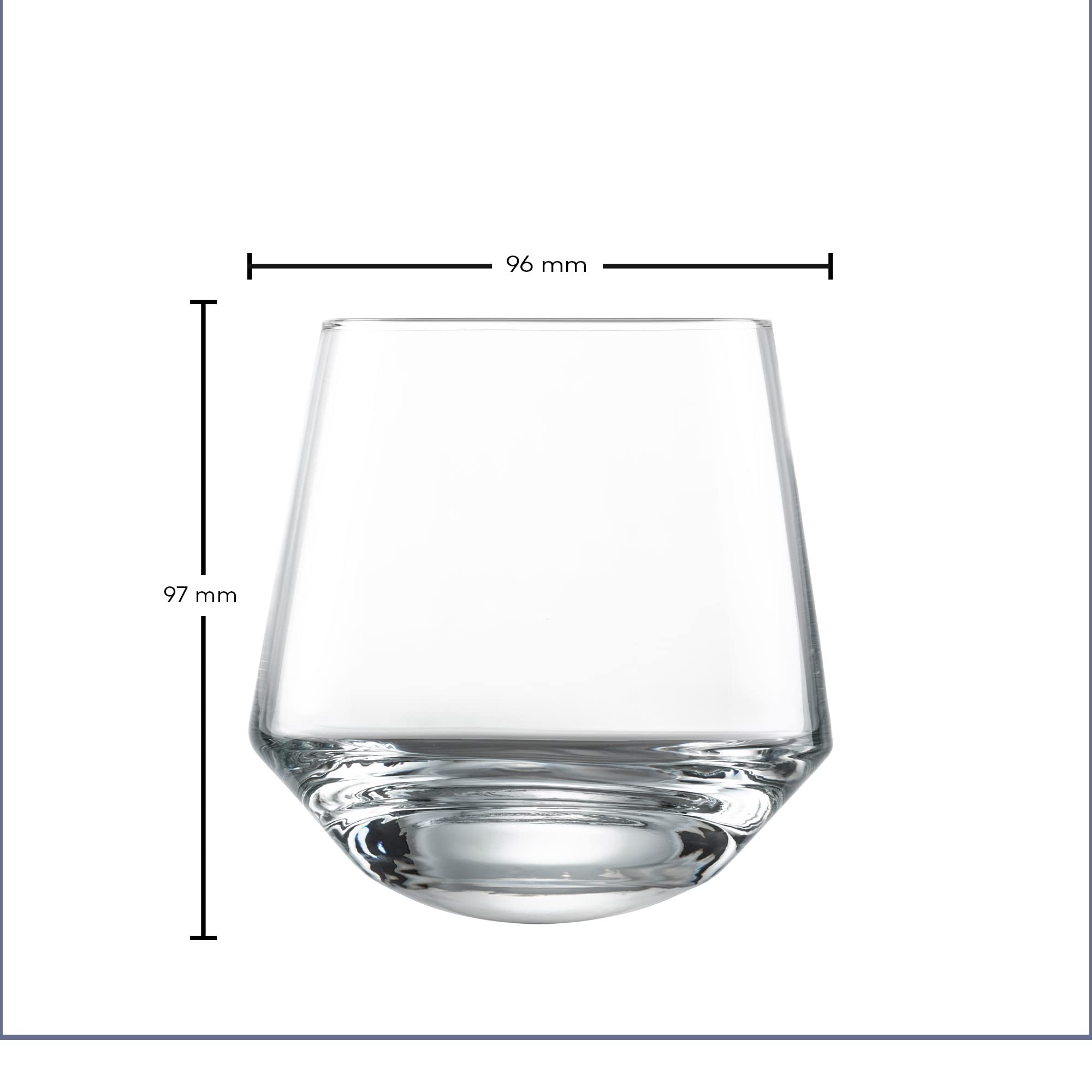 Premium Schott Zwiesel Bar Special 6-Piece Crystal Glass Set - 9.6cm Elegant Dancing Tumbler Cocktail Glasses for Whiskey, Mojito & Margarita | Perfect for Home Bars, Parties & Wedding Receptions