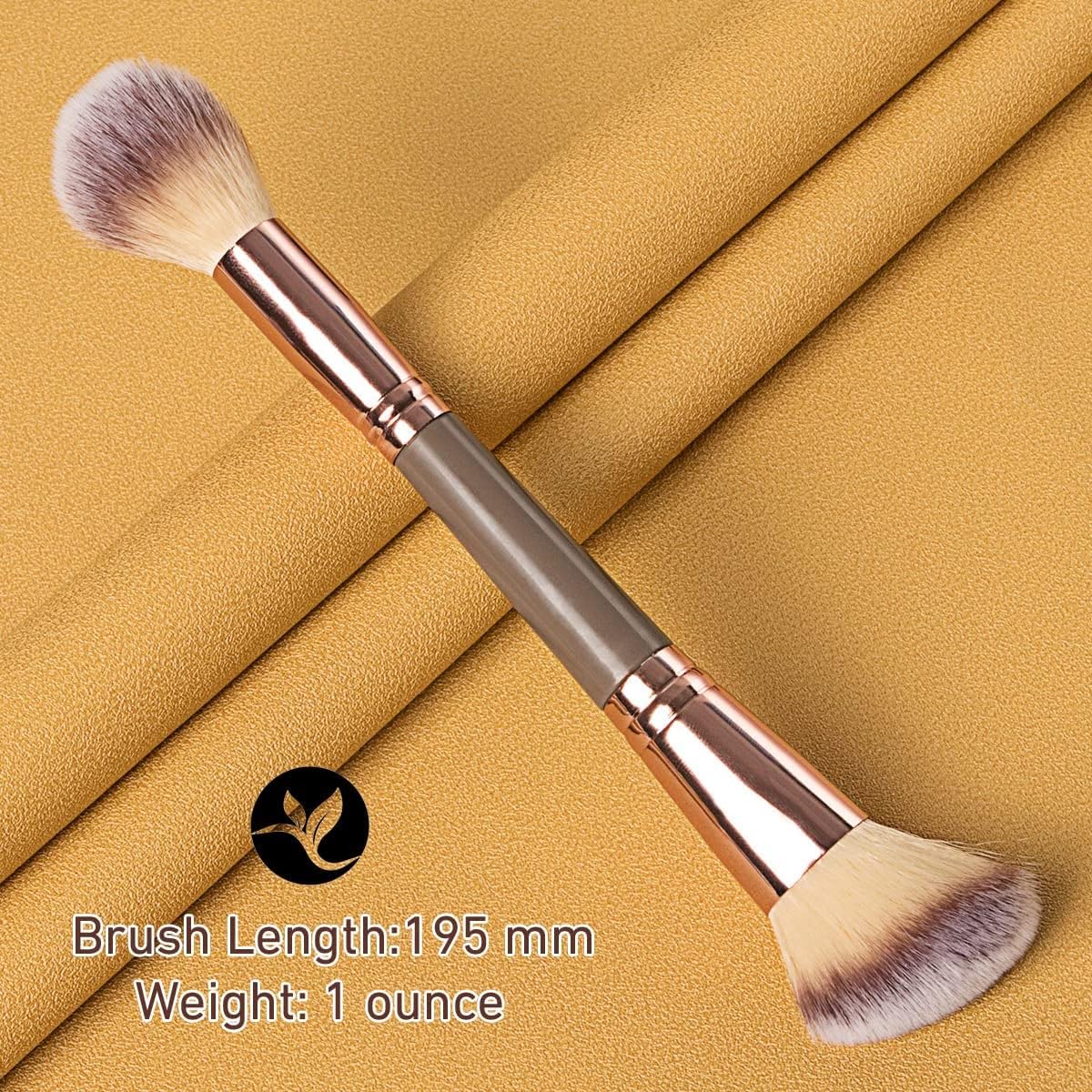 **MEPOINT Double Ended Makeup Brush Set – Foundation, Concealer & Blush Brush for Liquid, Powder & Cream Cosmetics – Perfect for Blending, Contouring & Flawless Makeup Application**